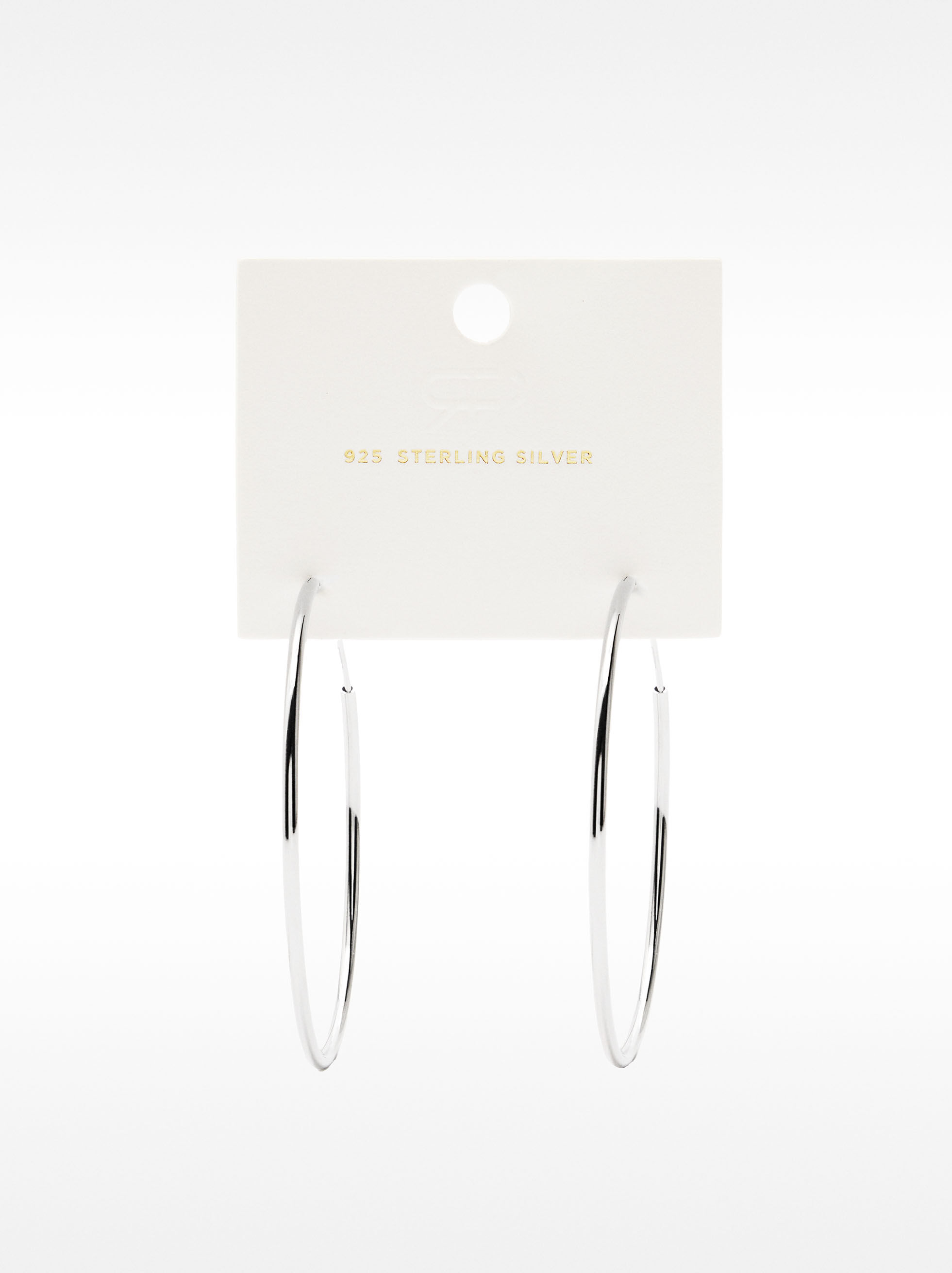 925 Silver Long Hoops