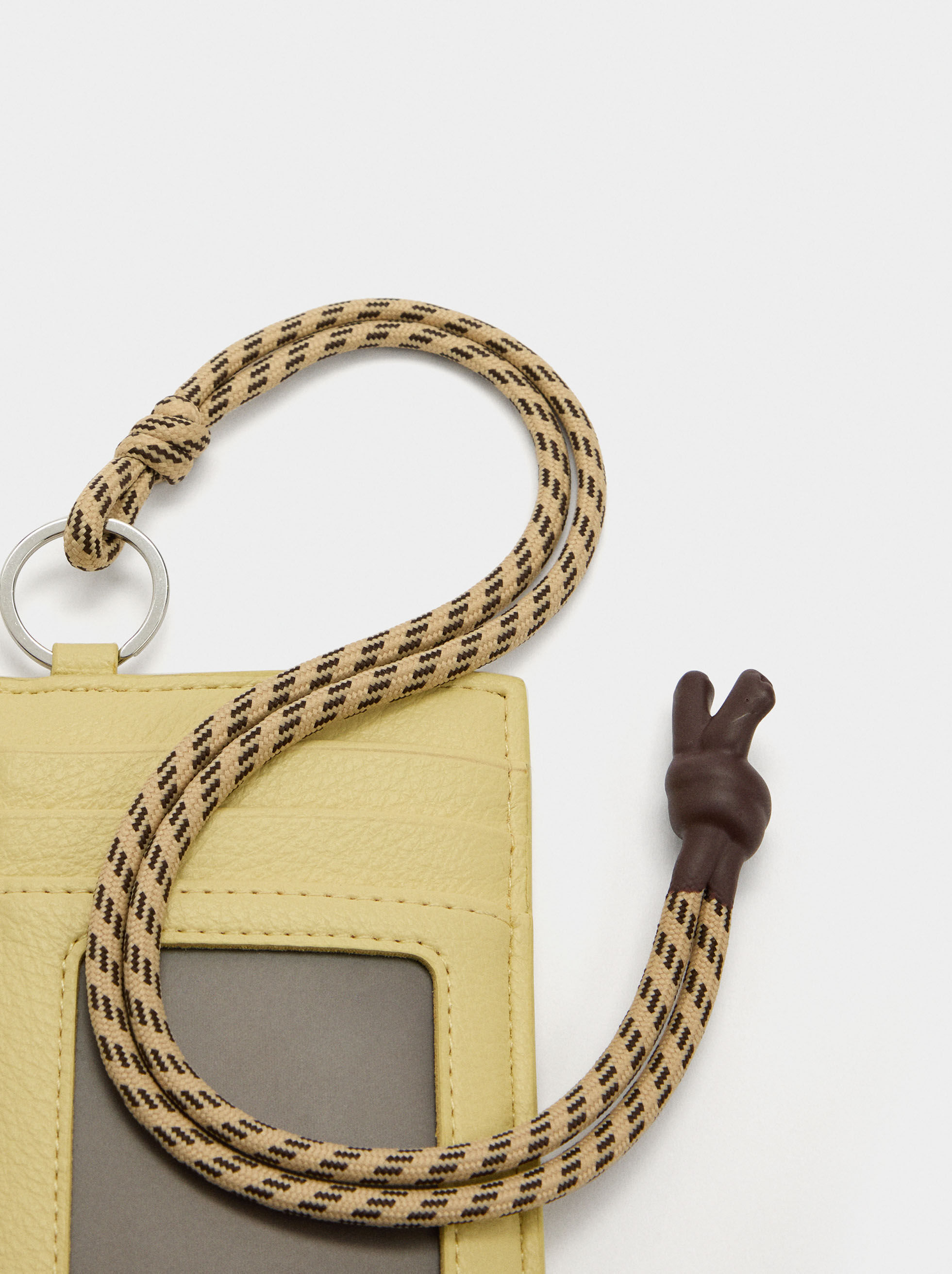Textured Cardholder with Cord