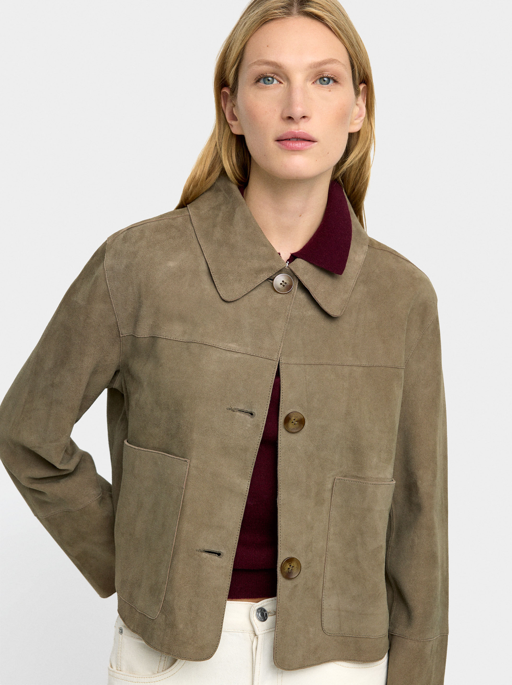 Buttoned fur coat