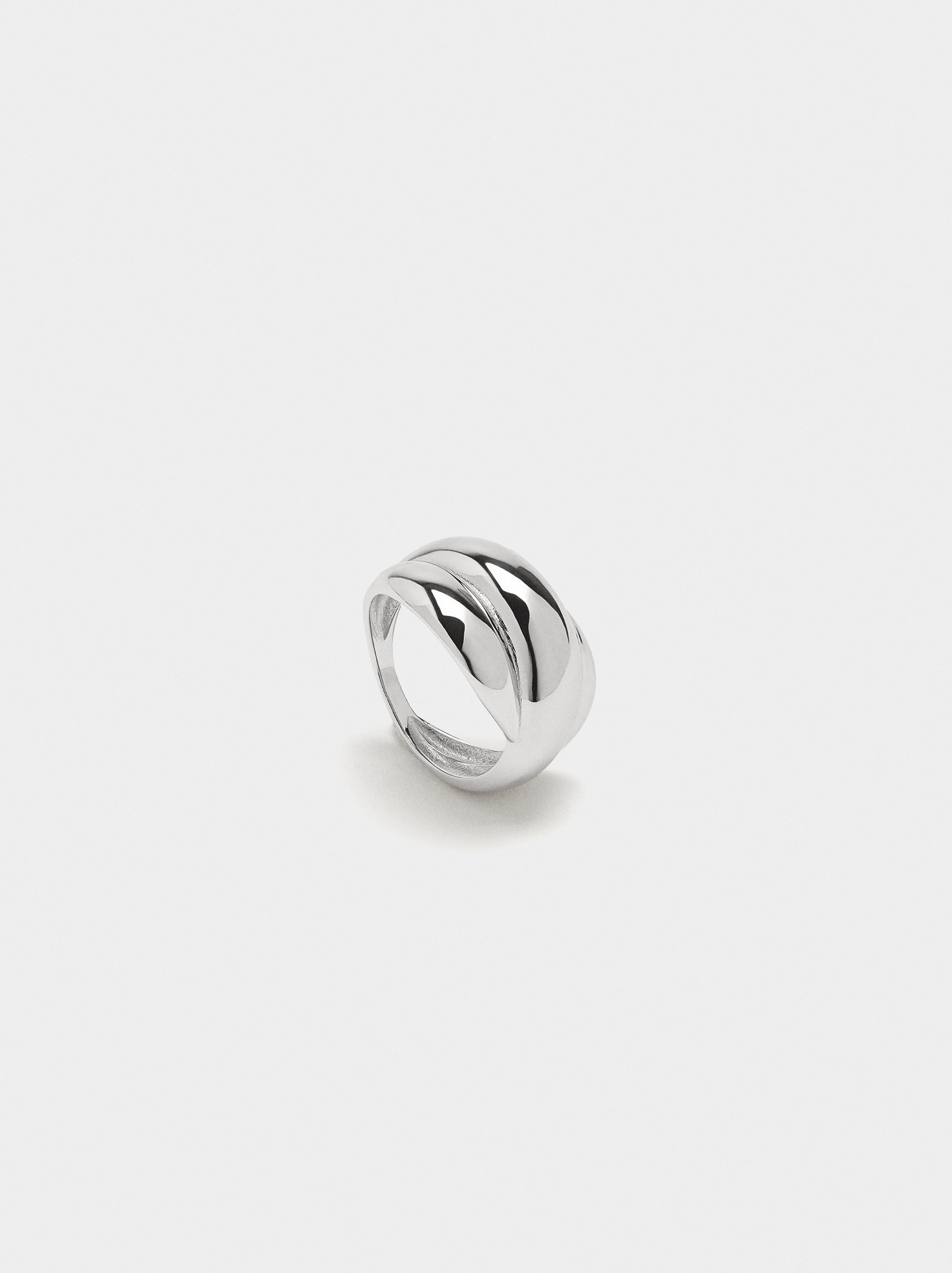 Round textured ring - 925 sterling silver