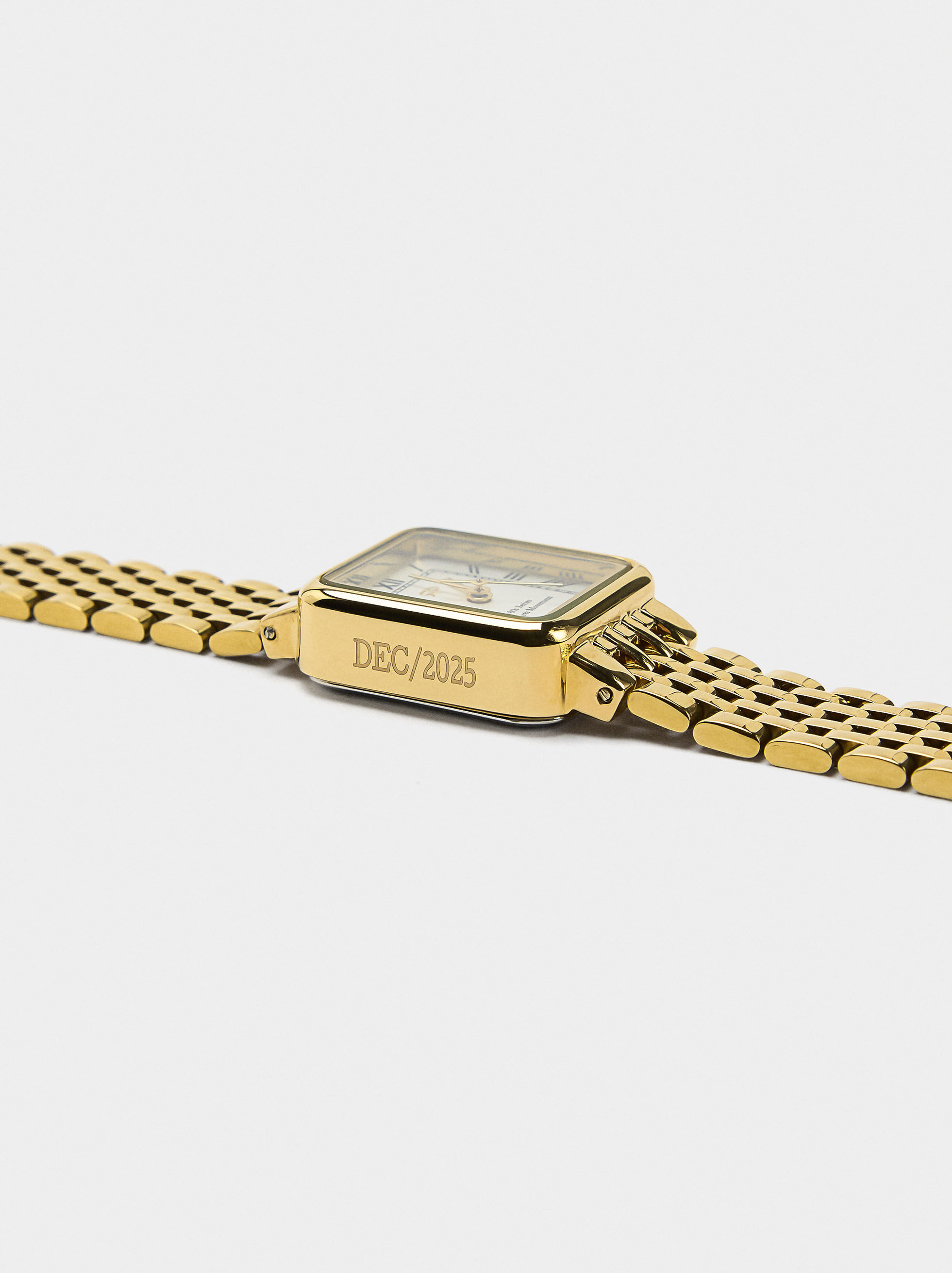 Square Watch Set and Stainless Steel Bracelet