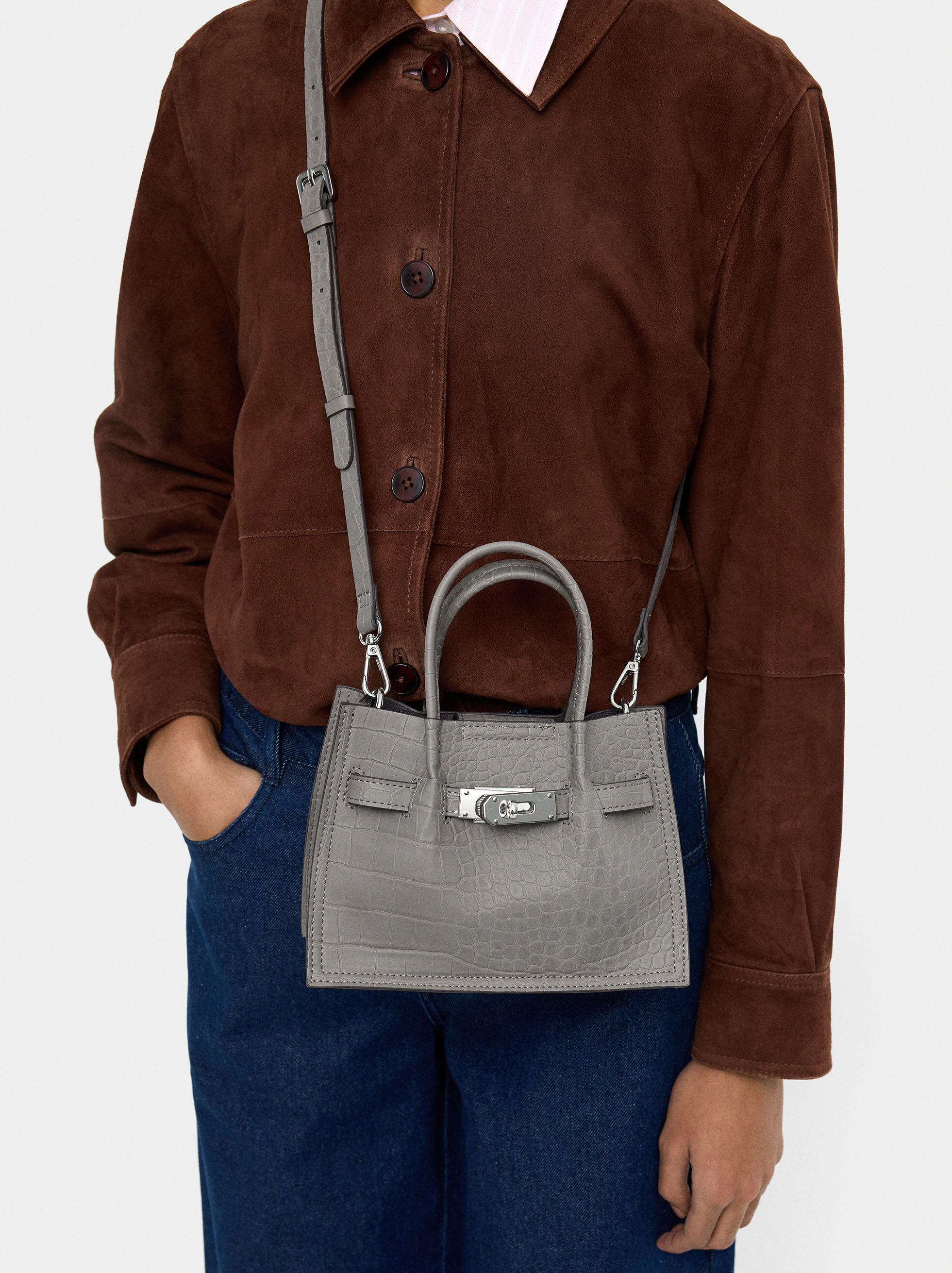 Animal-Embossed Tote Bag