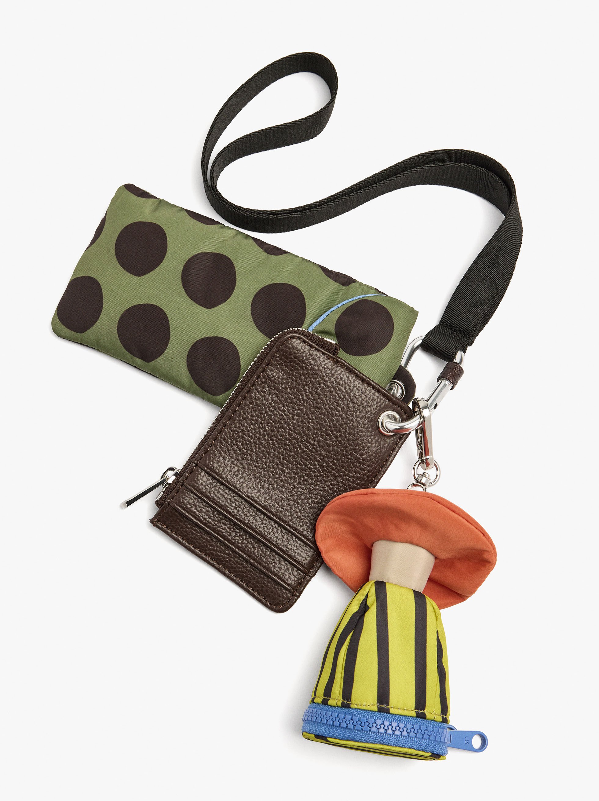 Keychain with card holder and case