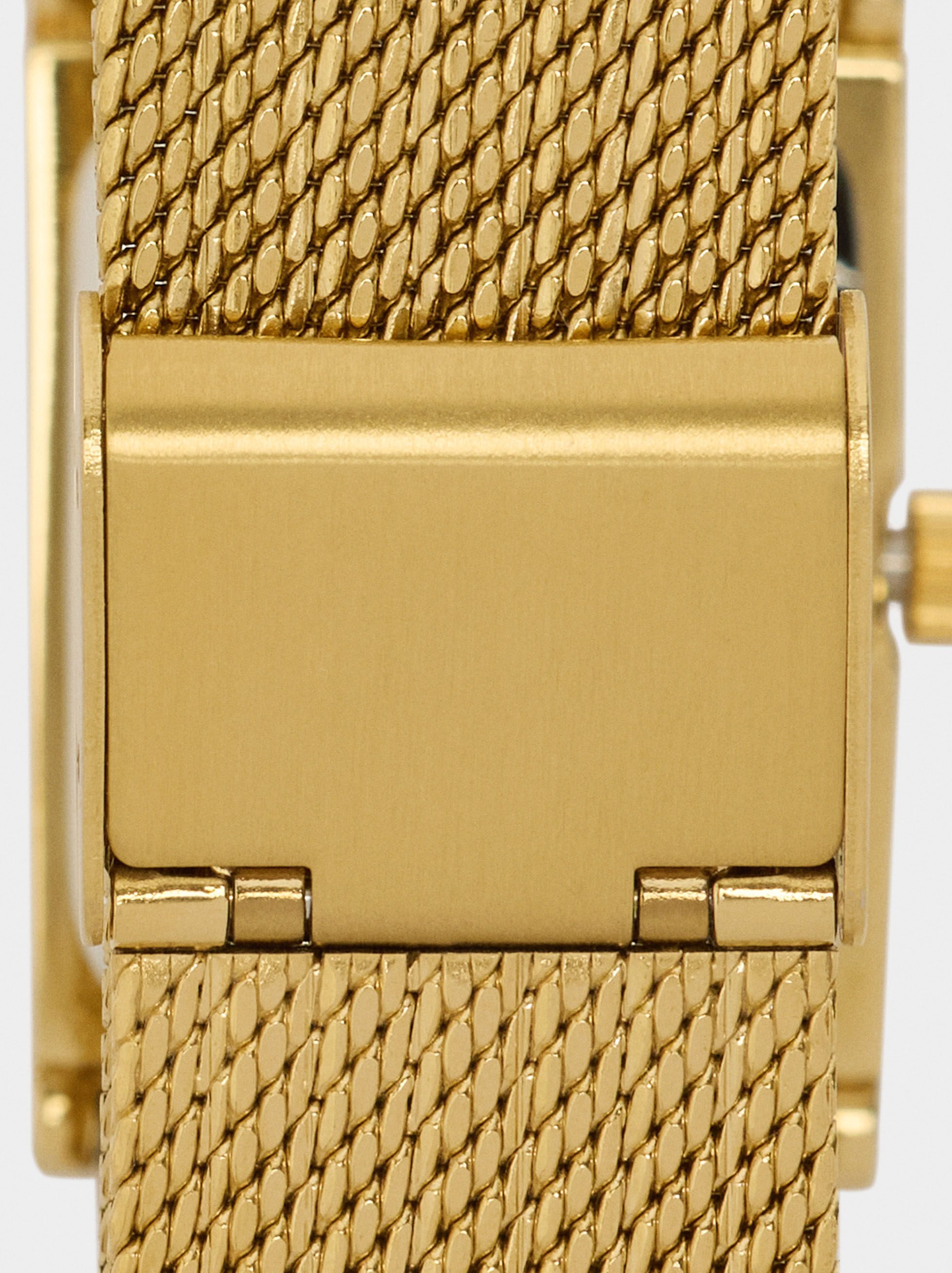 Square Watch with Steel Mesh Strap