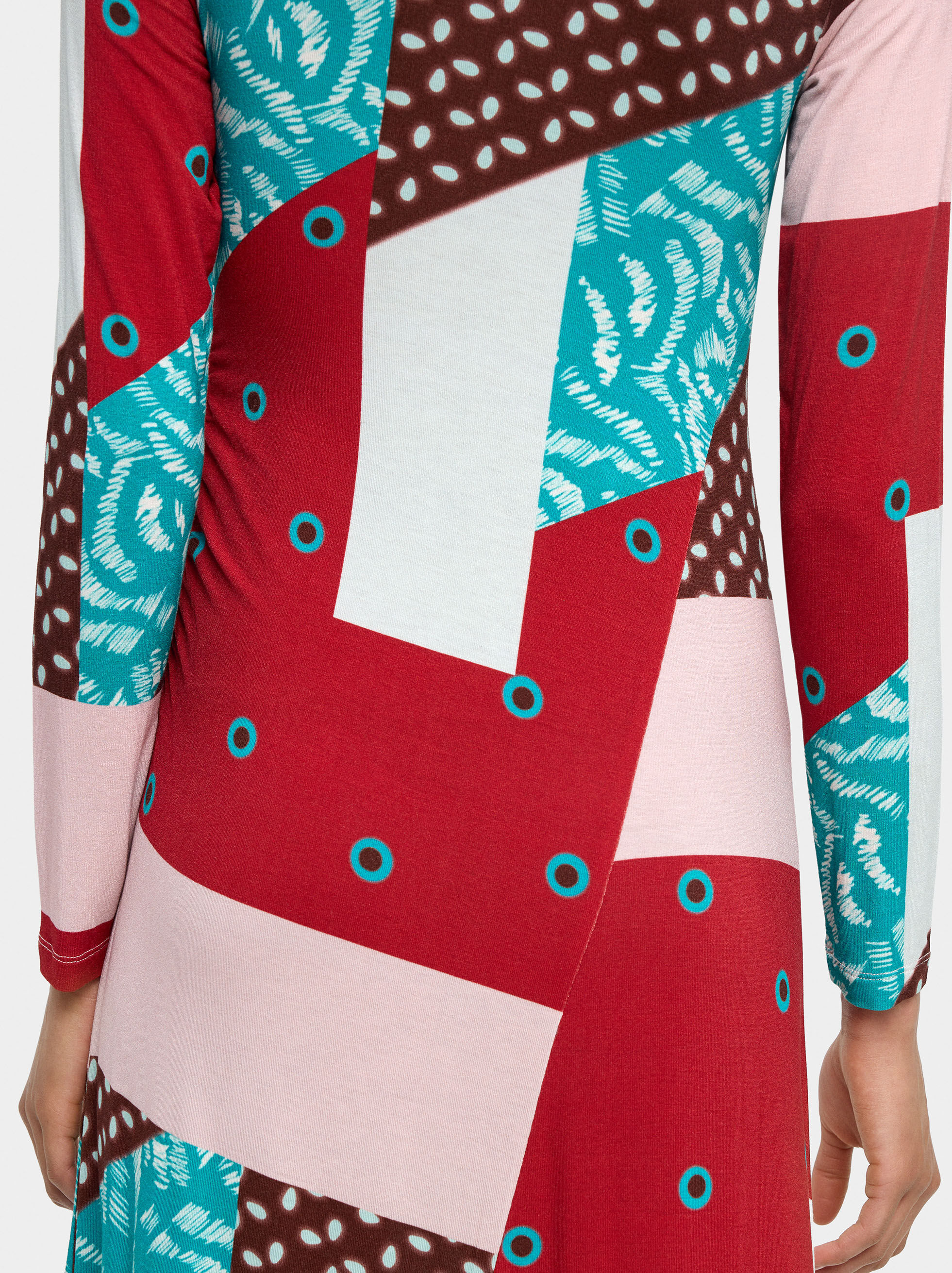 Asymmetrical printed dress