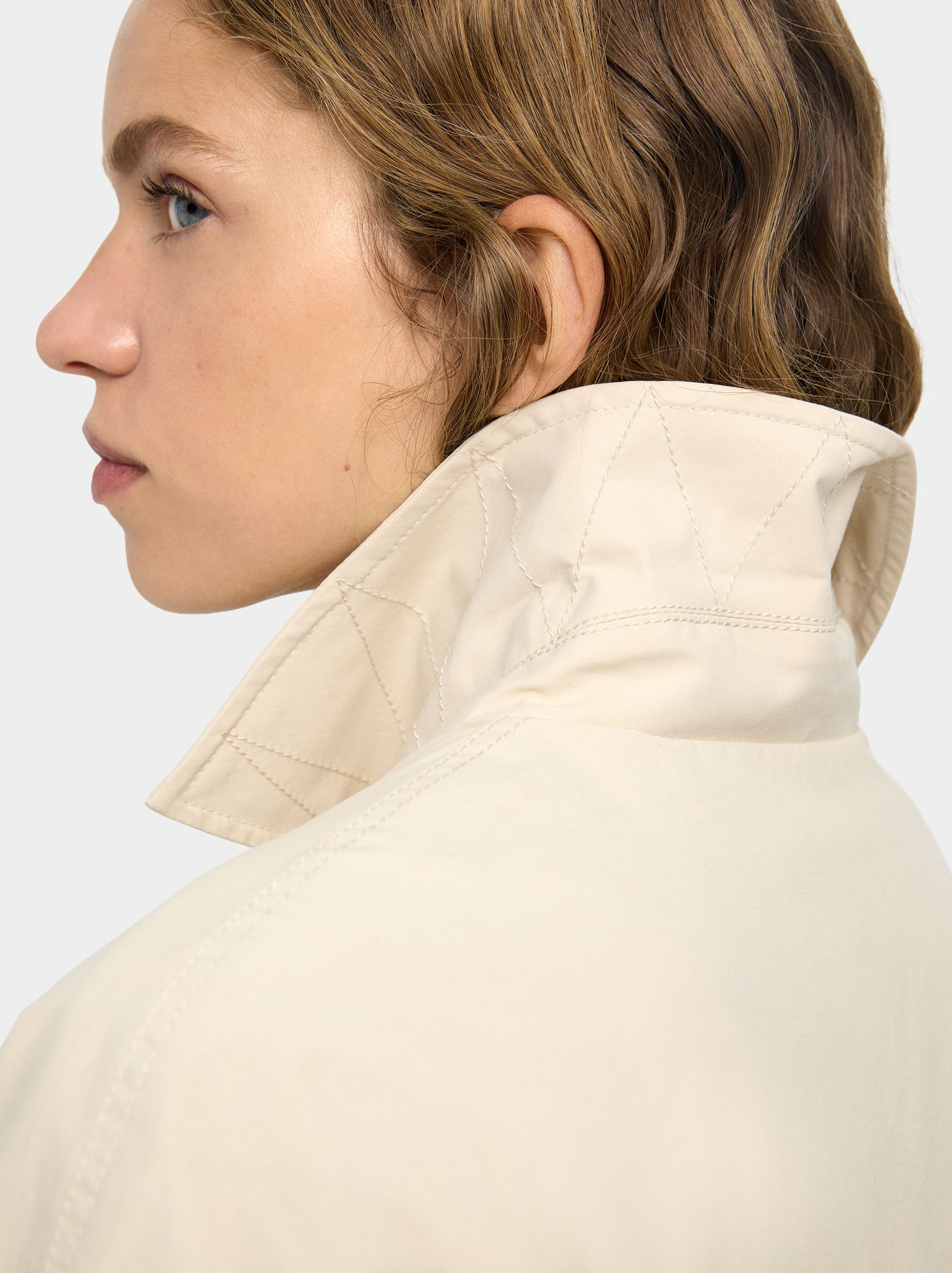 Cotton Parka with Polka Dot Lining