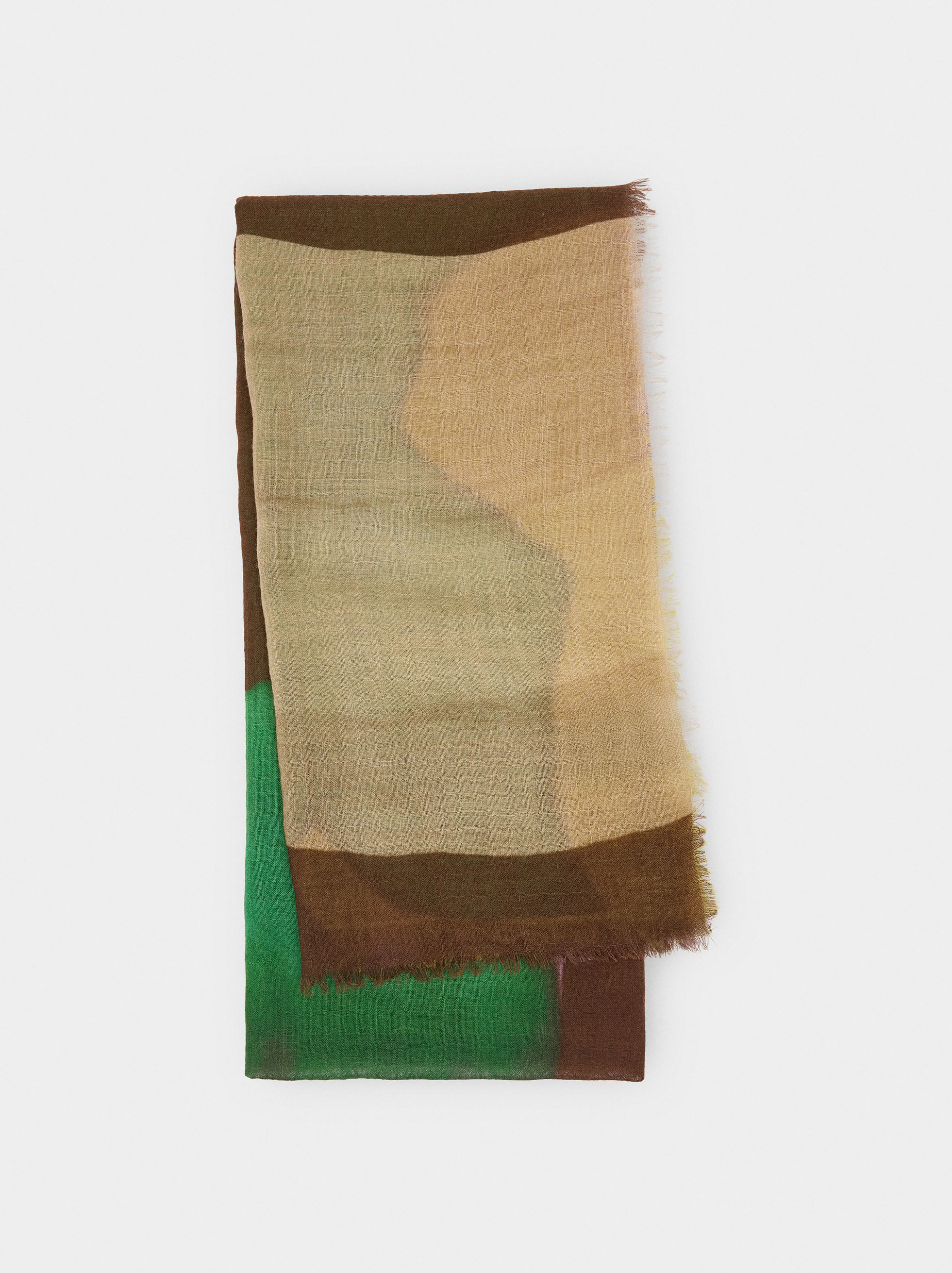Printed scarf 100% wool