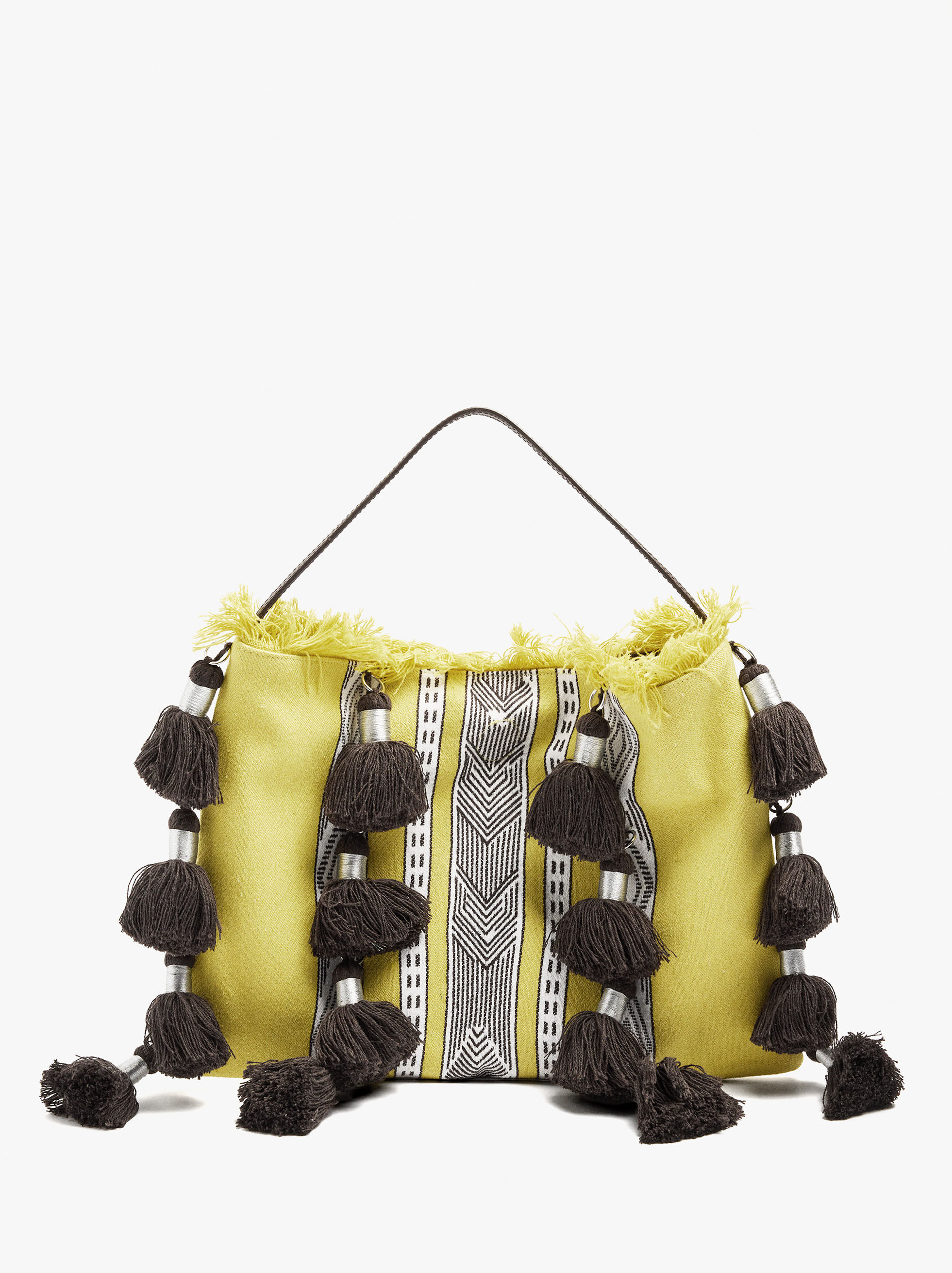 Tote bag with tassels