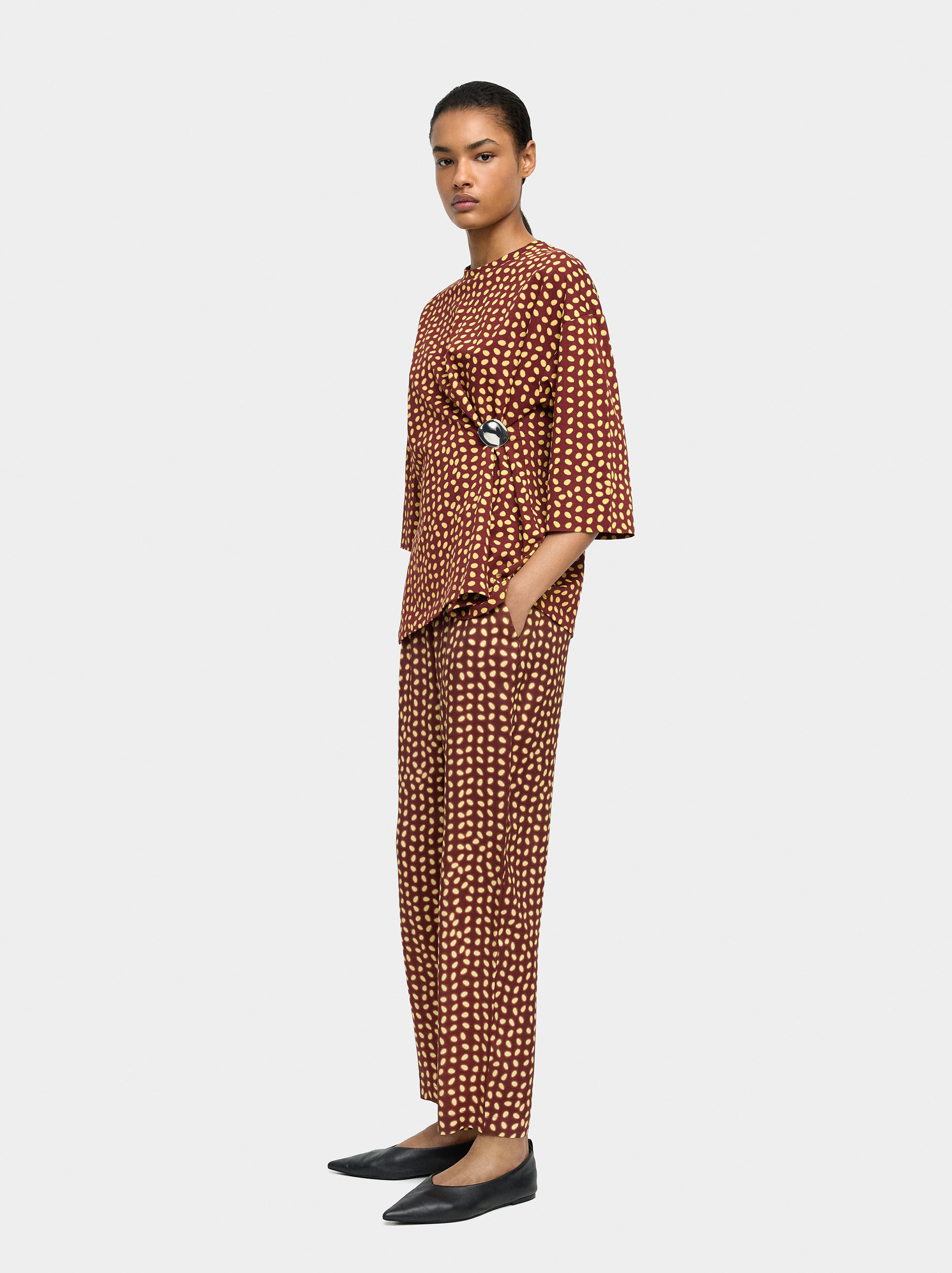 Printed flowy pants