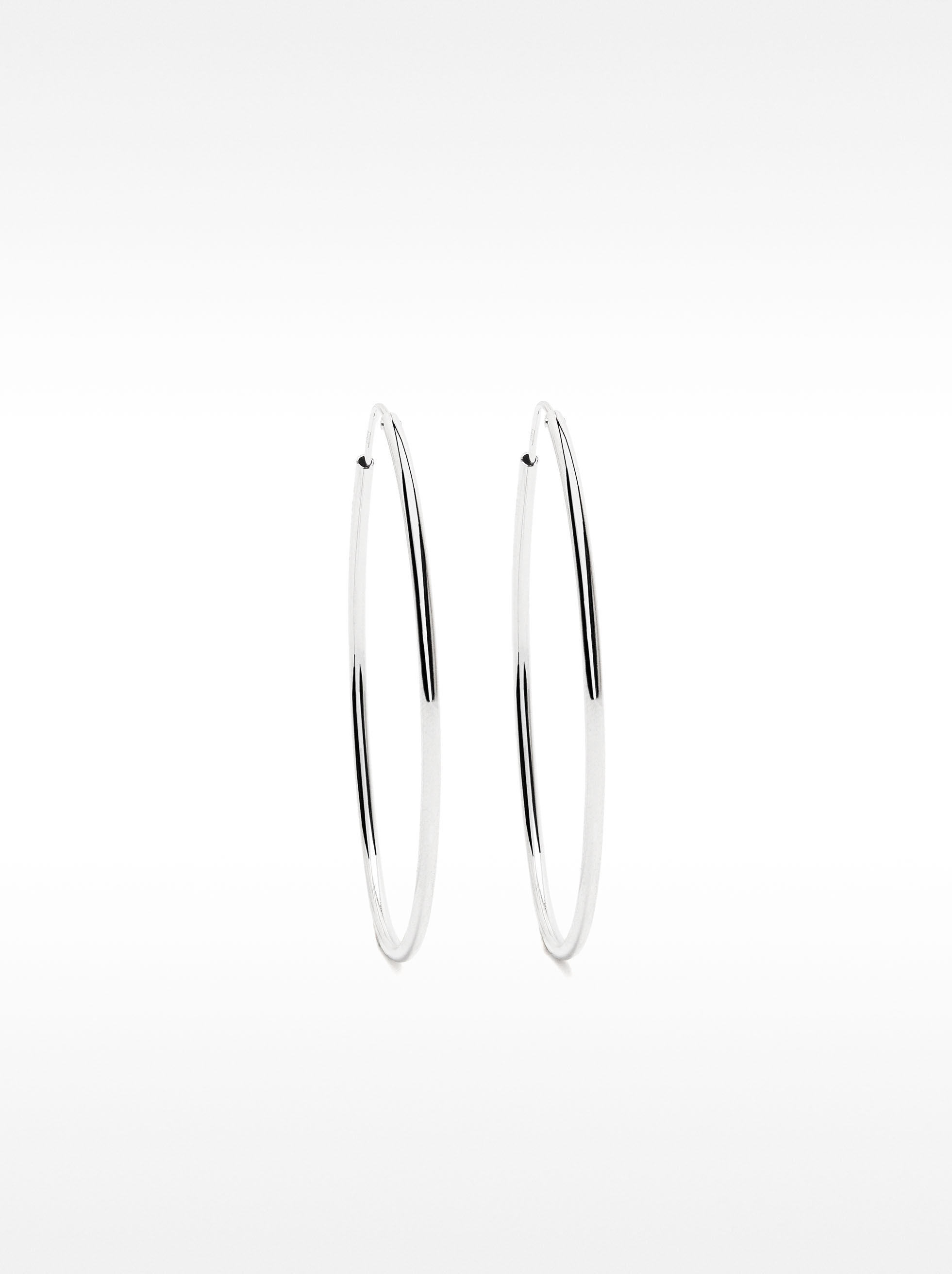 925 Silver Long Hoops