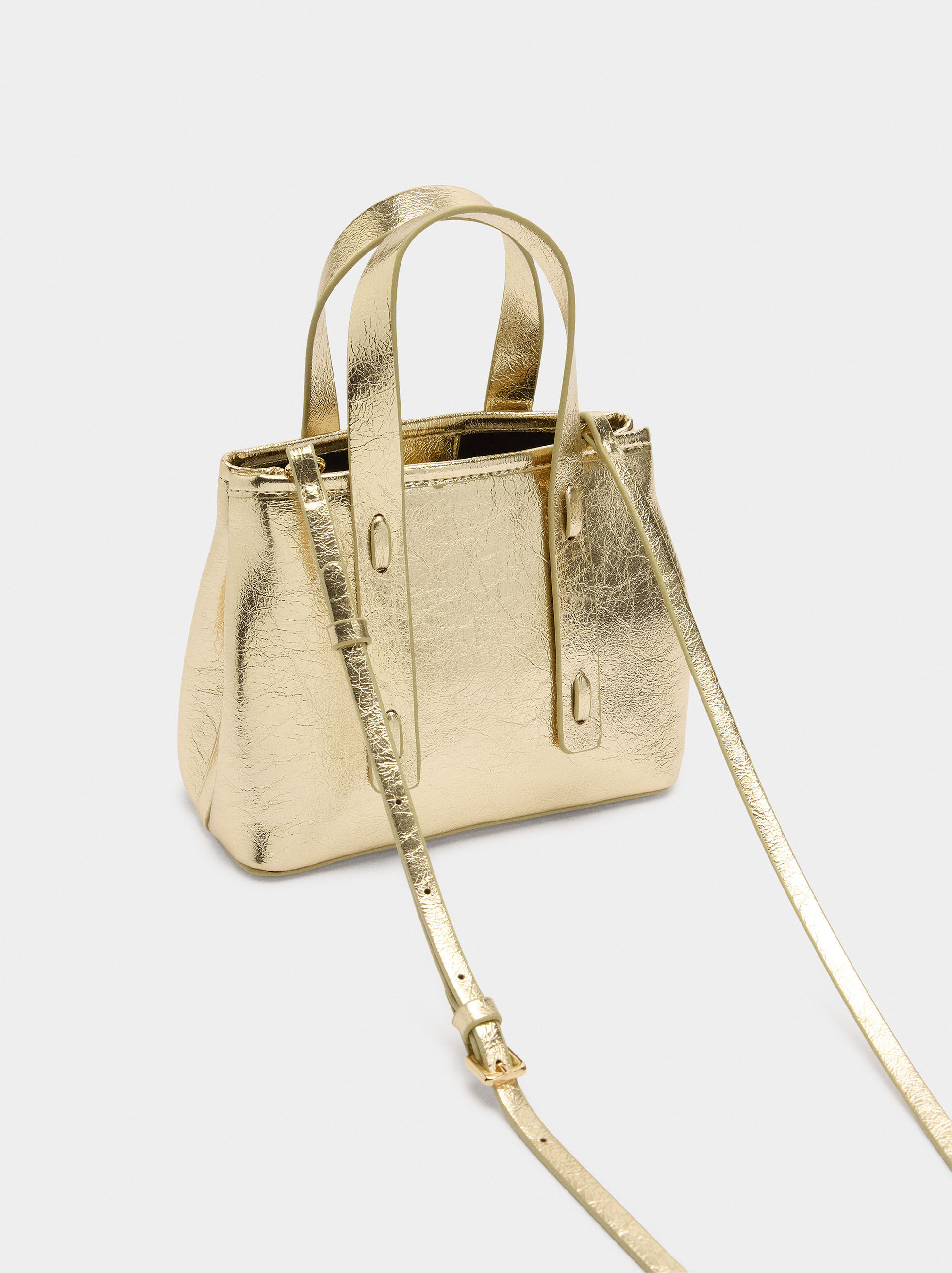 Cracked effect tote bag