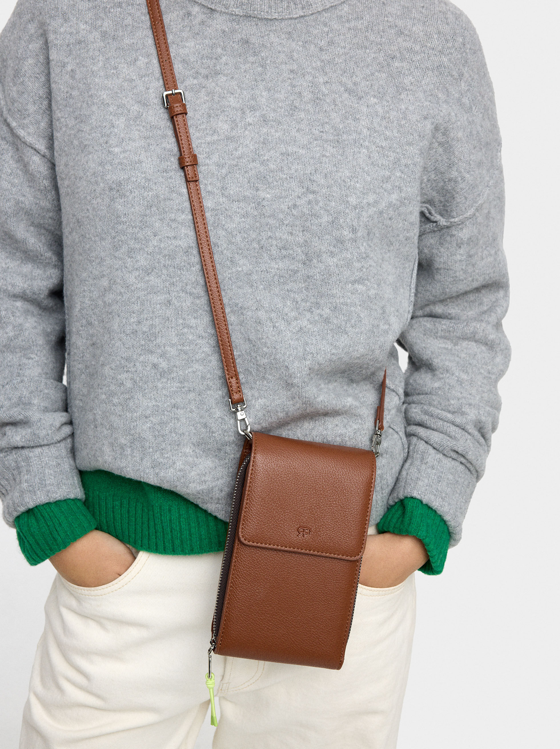 Phone Bag with Texture and Flap