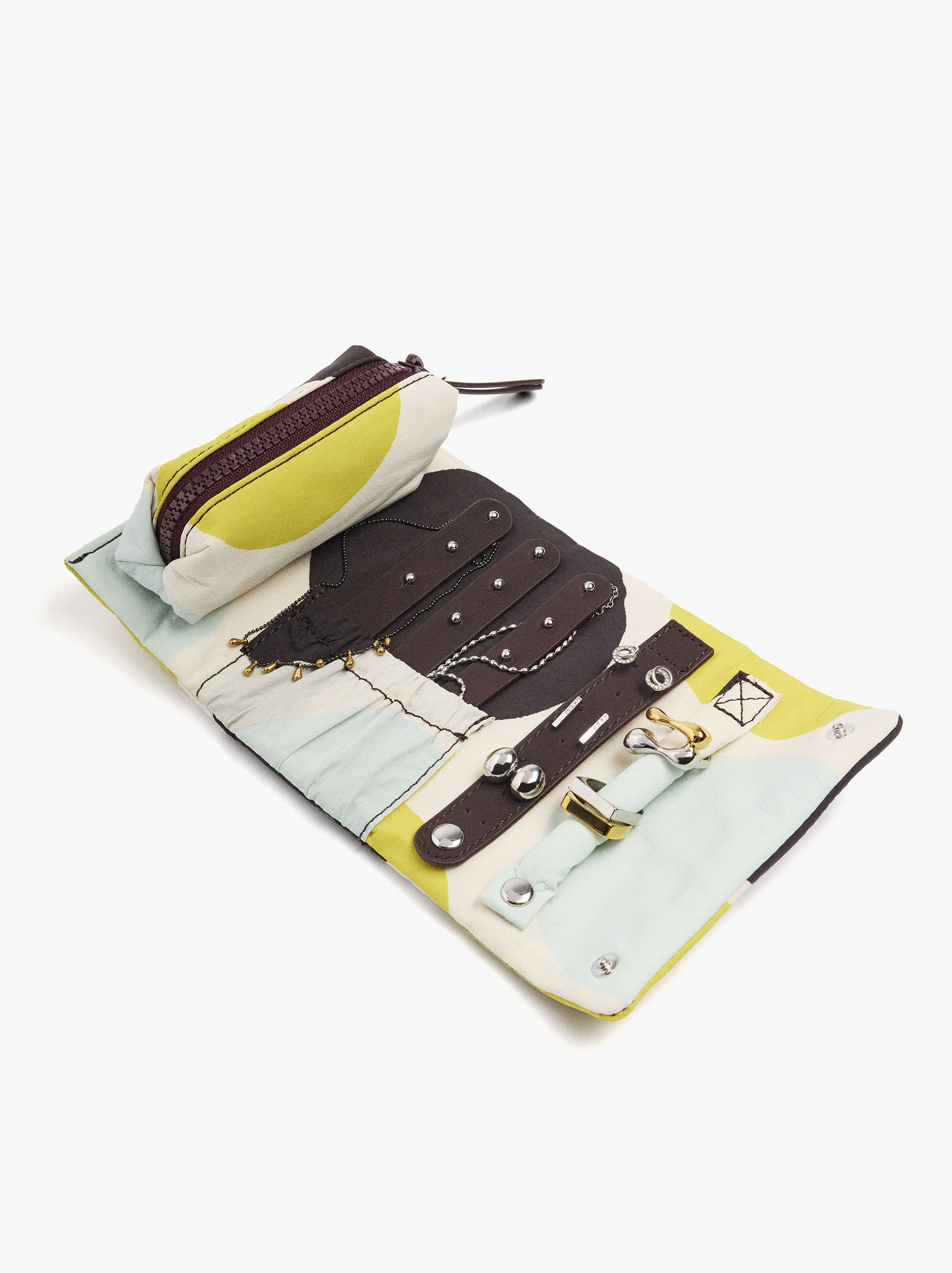 Printed Nylon Roll Jewelry Organizer