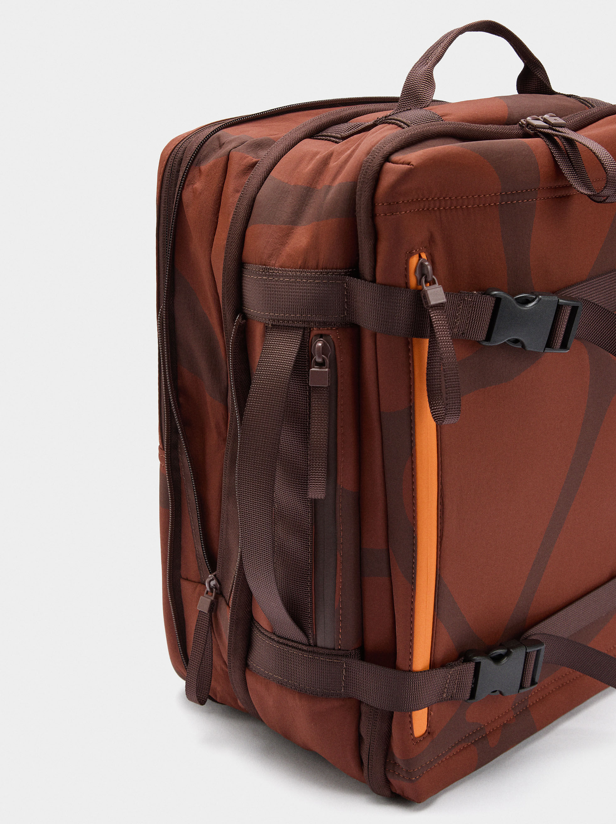 Expandable nylon carry-on backpack