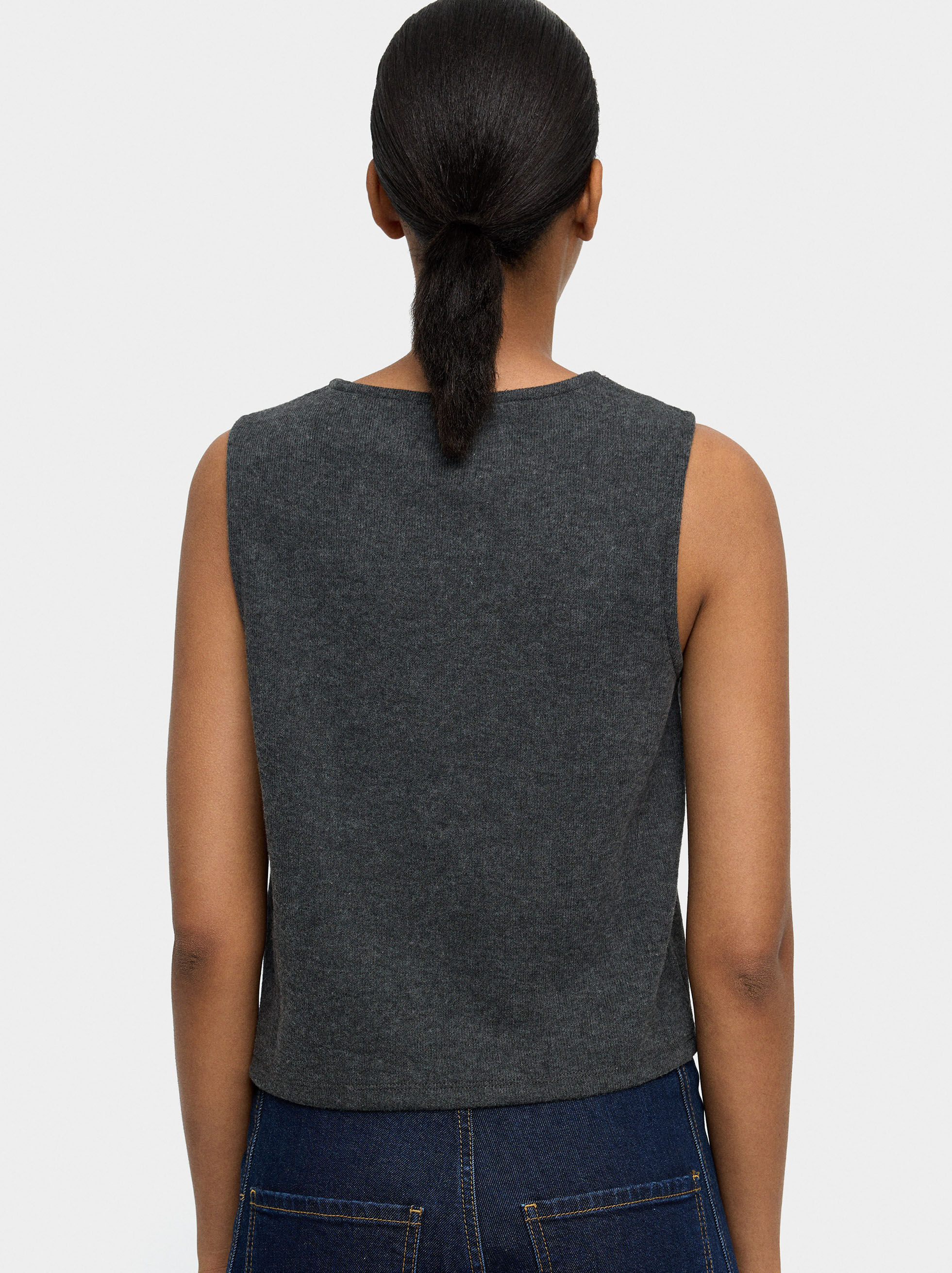 Cotton blend vest