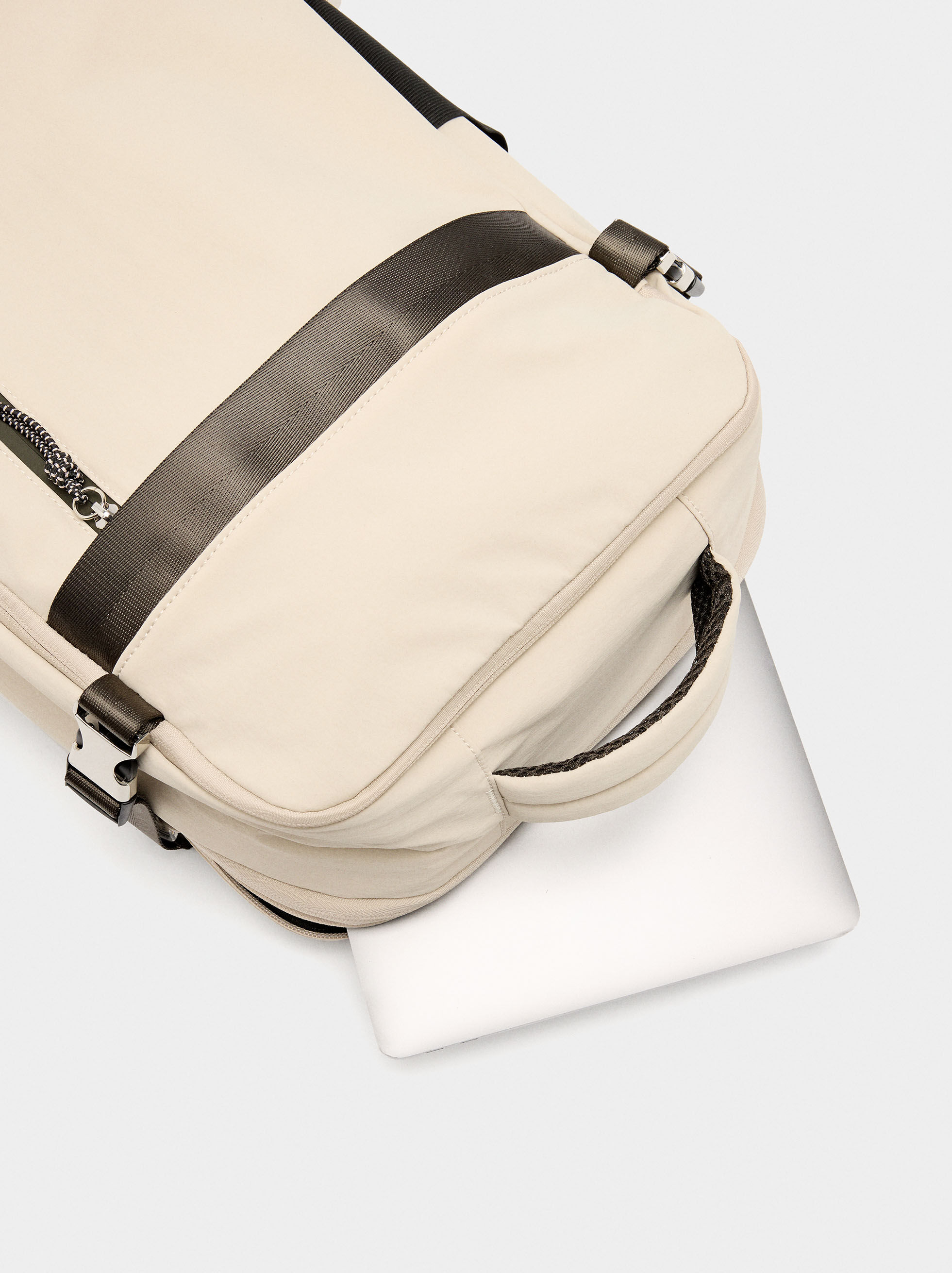 Expandable Water-Resistant Nylon Carry-On Backpack