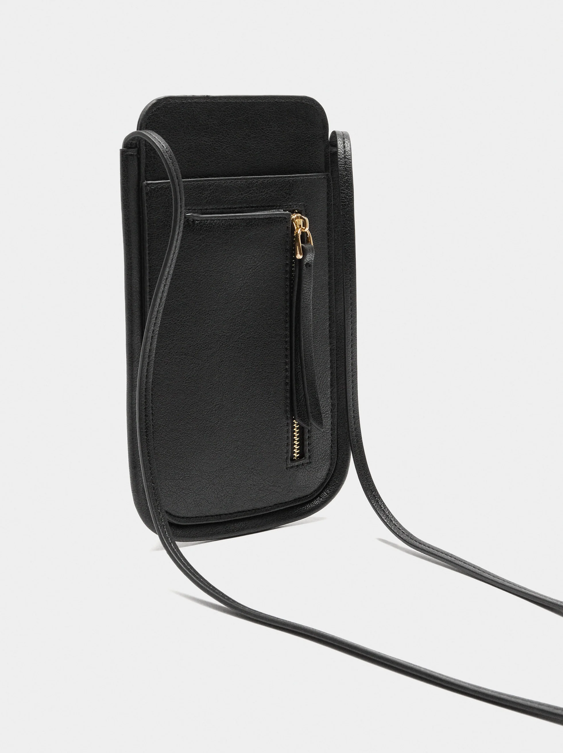 Cracked-effect mobile phone bag