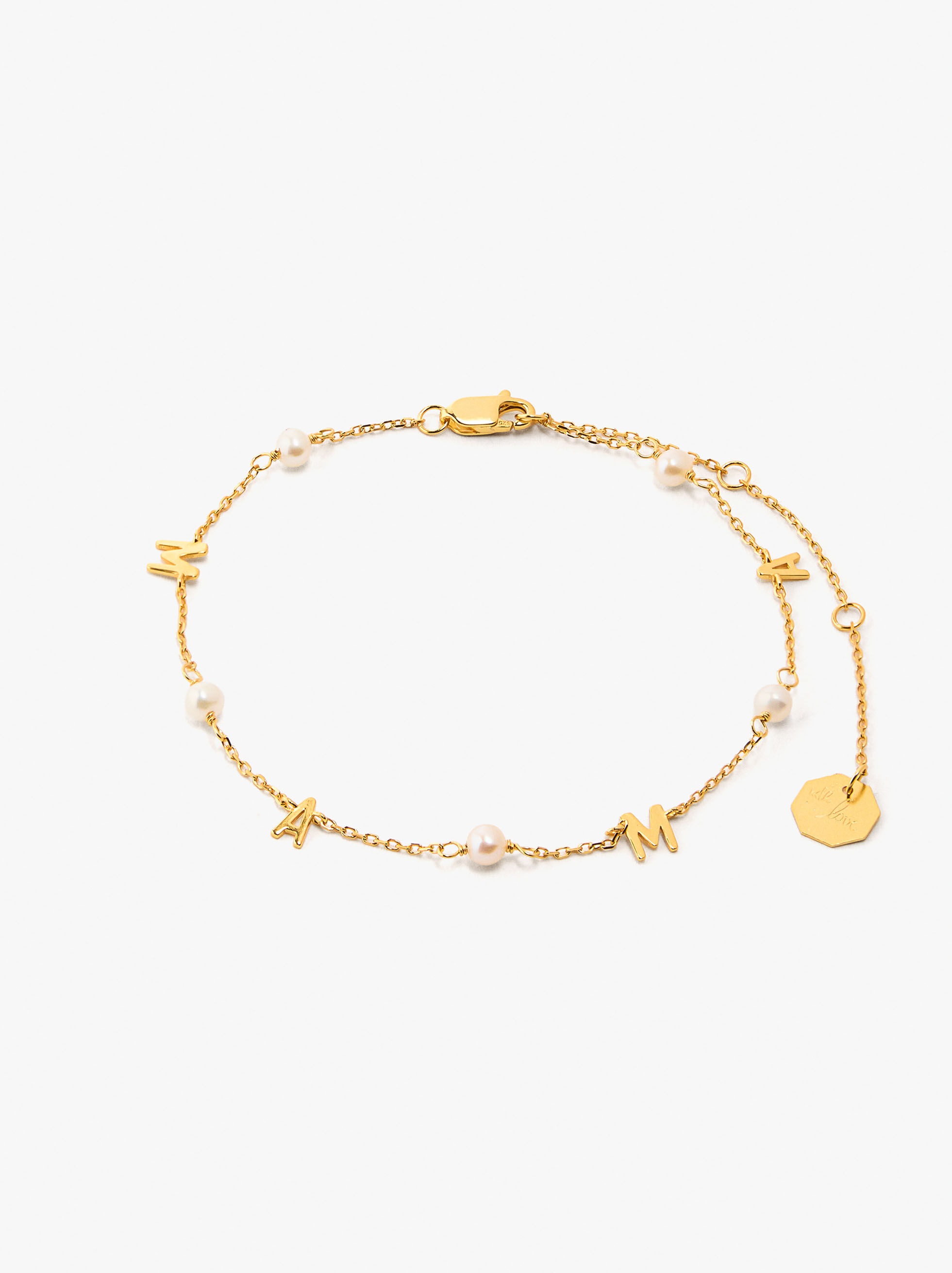 Pearl MAMA Bracelet - Freshwater Pearls - 925 Sterling Silver