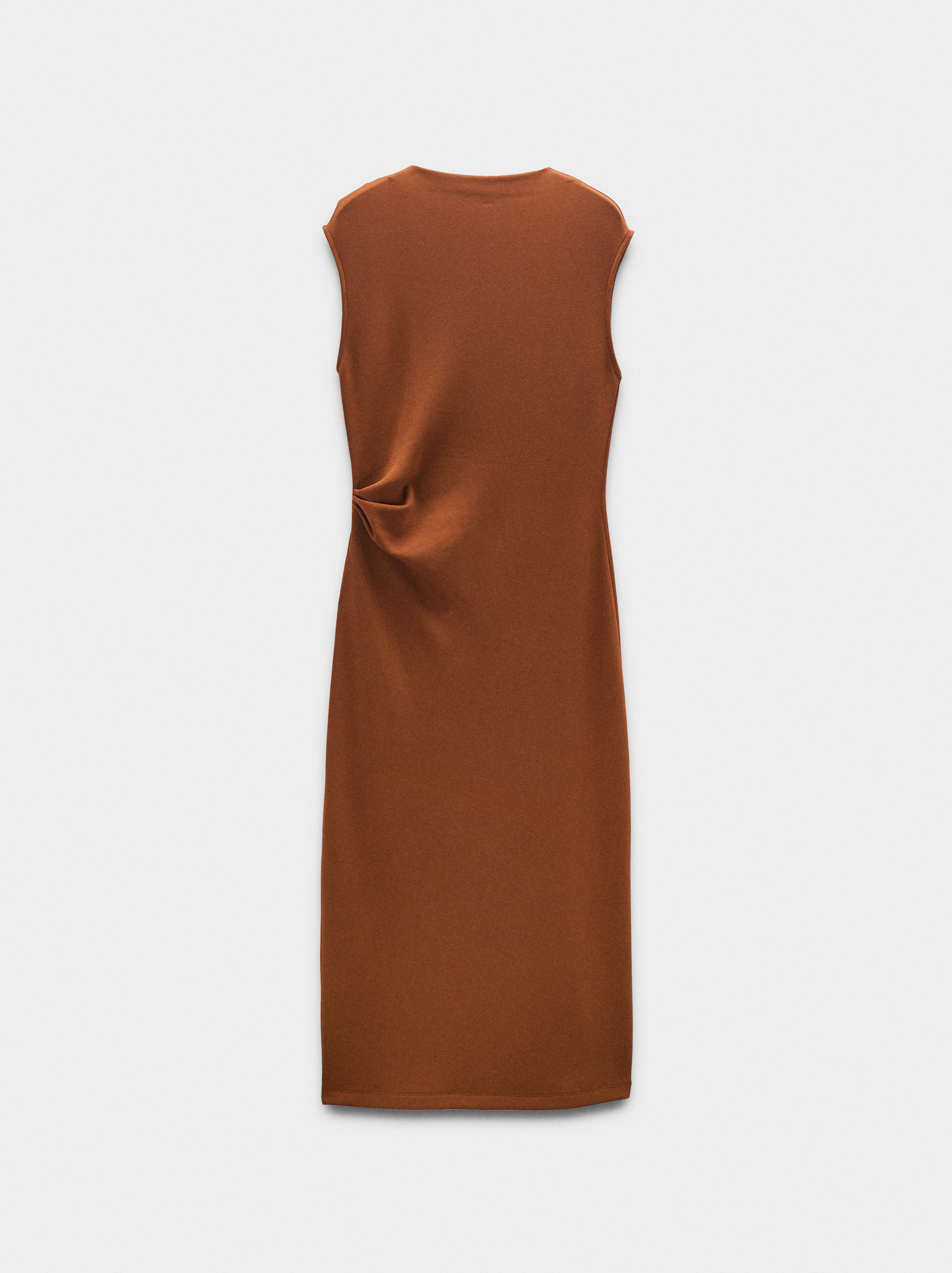 Midi dress with draping