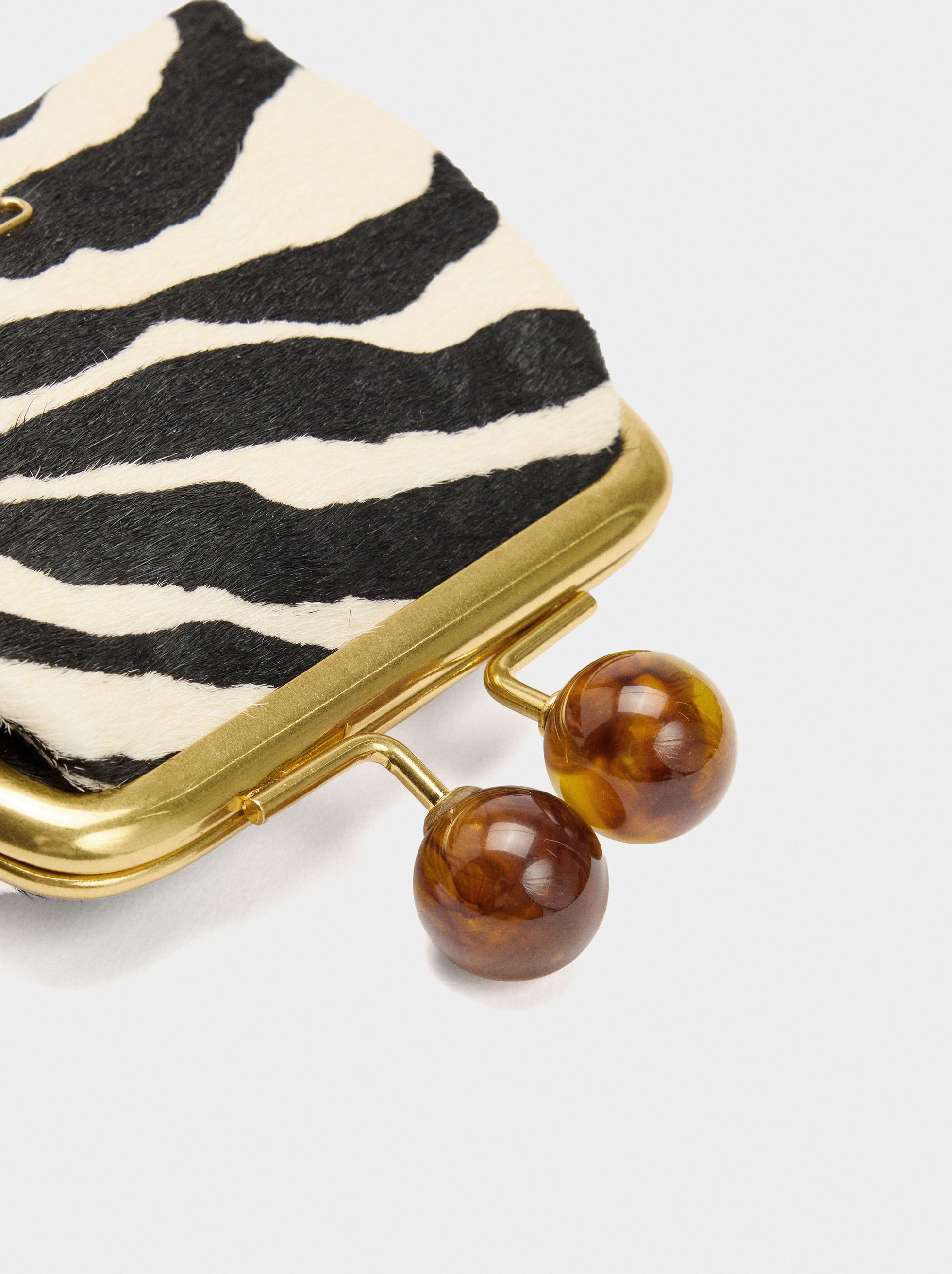 Contrast Leather Coin Purse