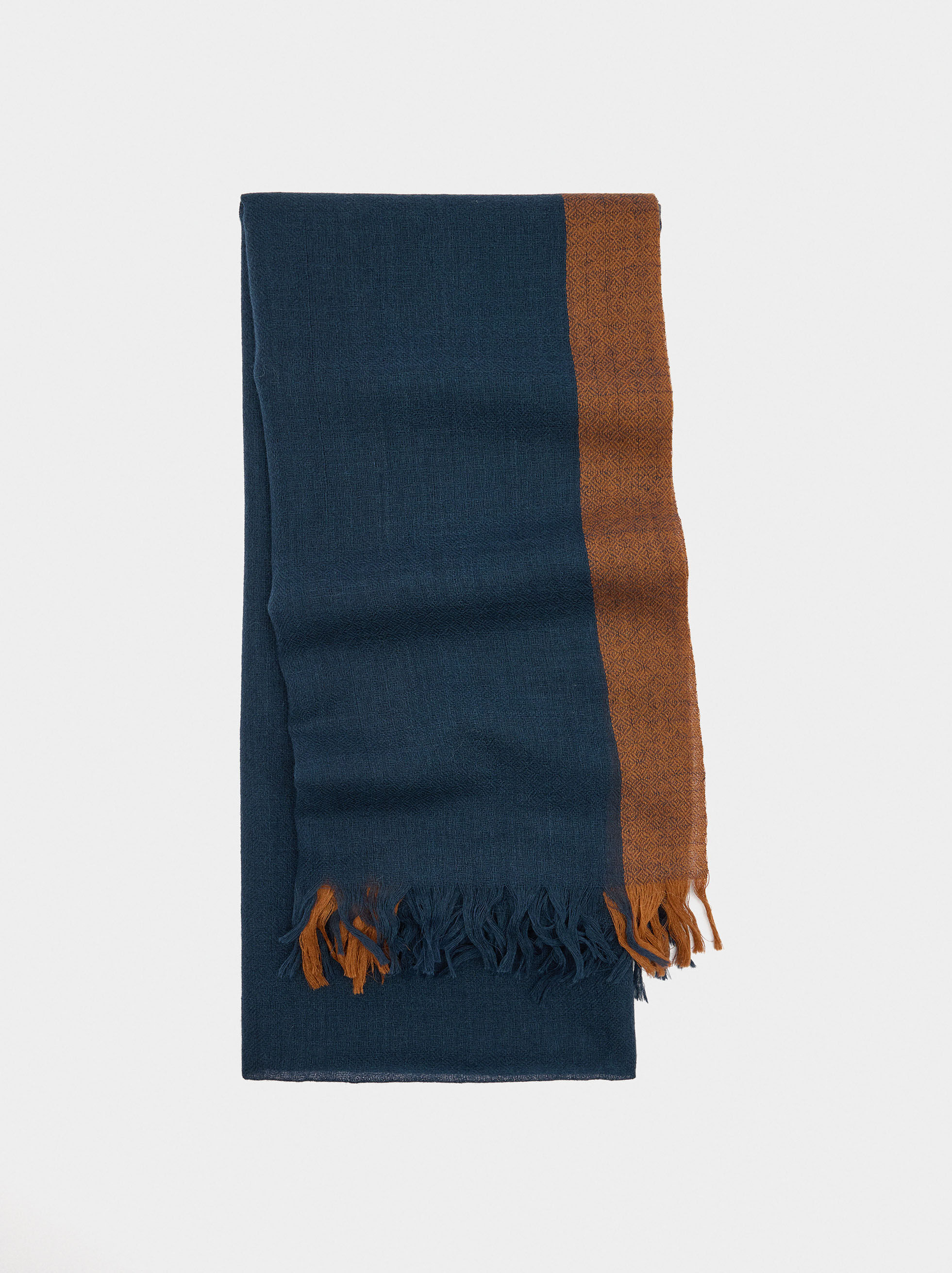 Pashmina with stripes 100% wool