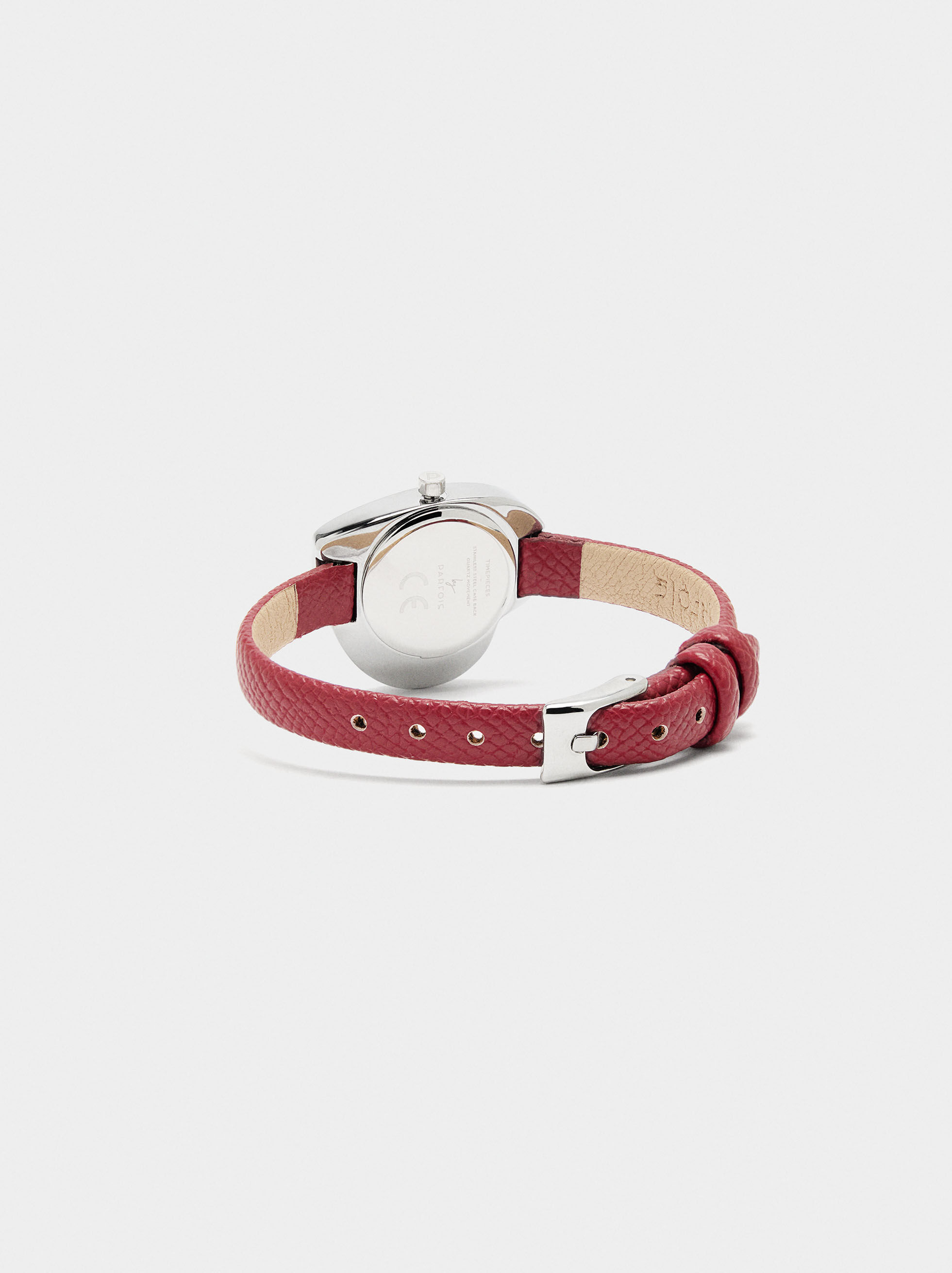 Heart-shaped bracelet watch with texture