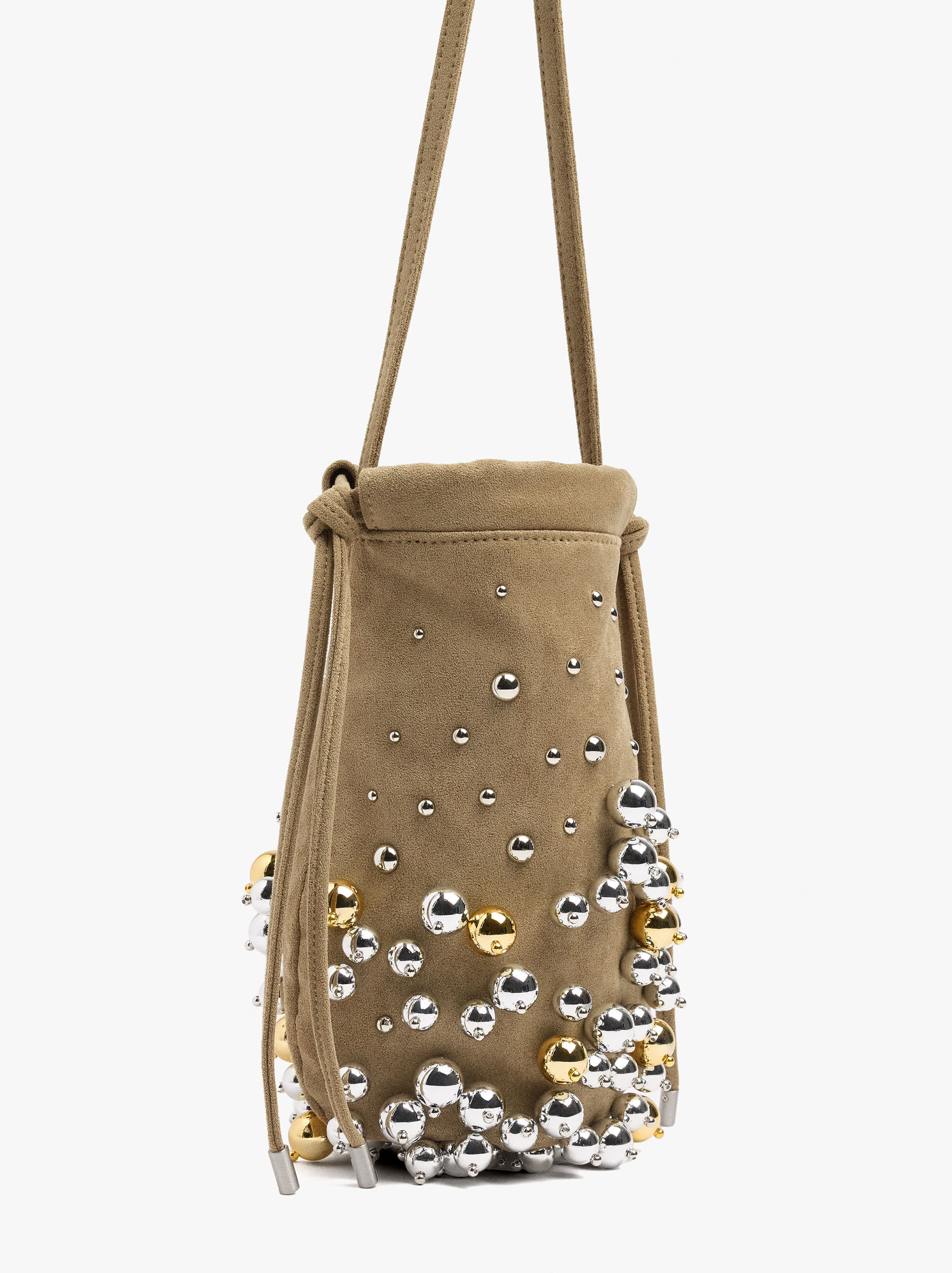 Evening bag with spheres