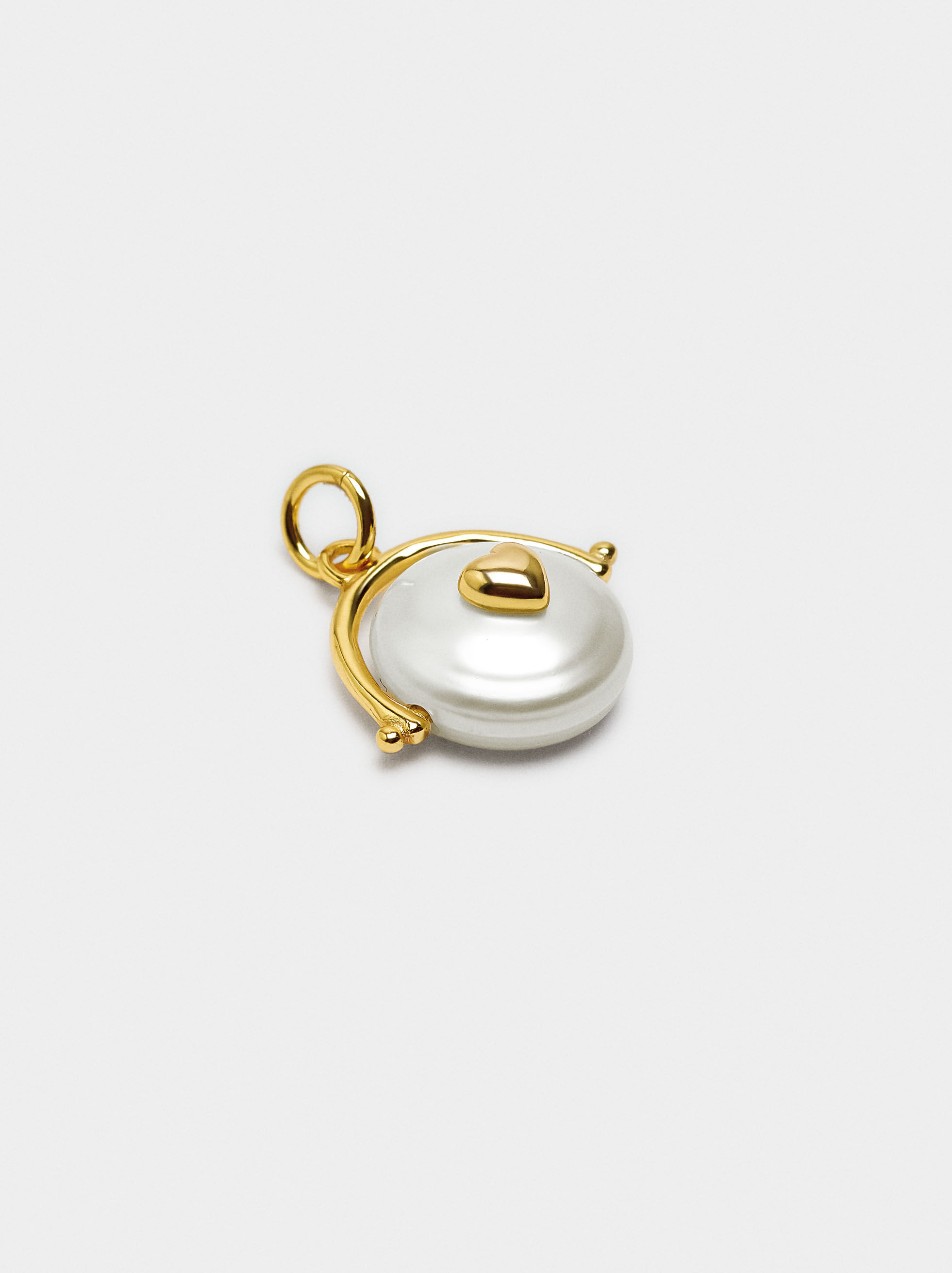 Freshwater pearl charm - 925 sterling silver