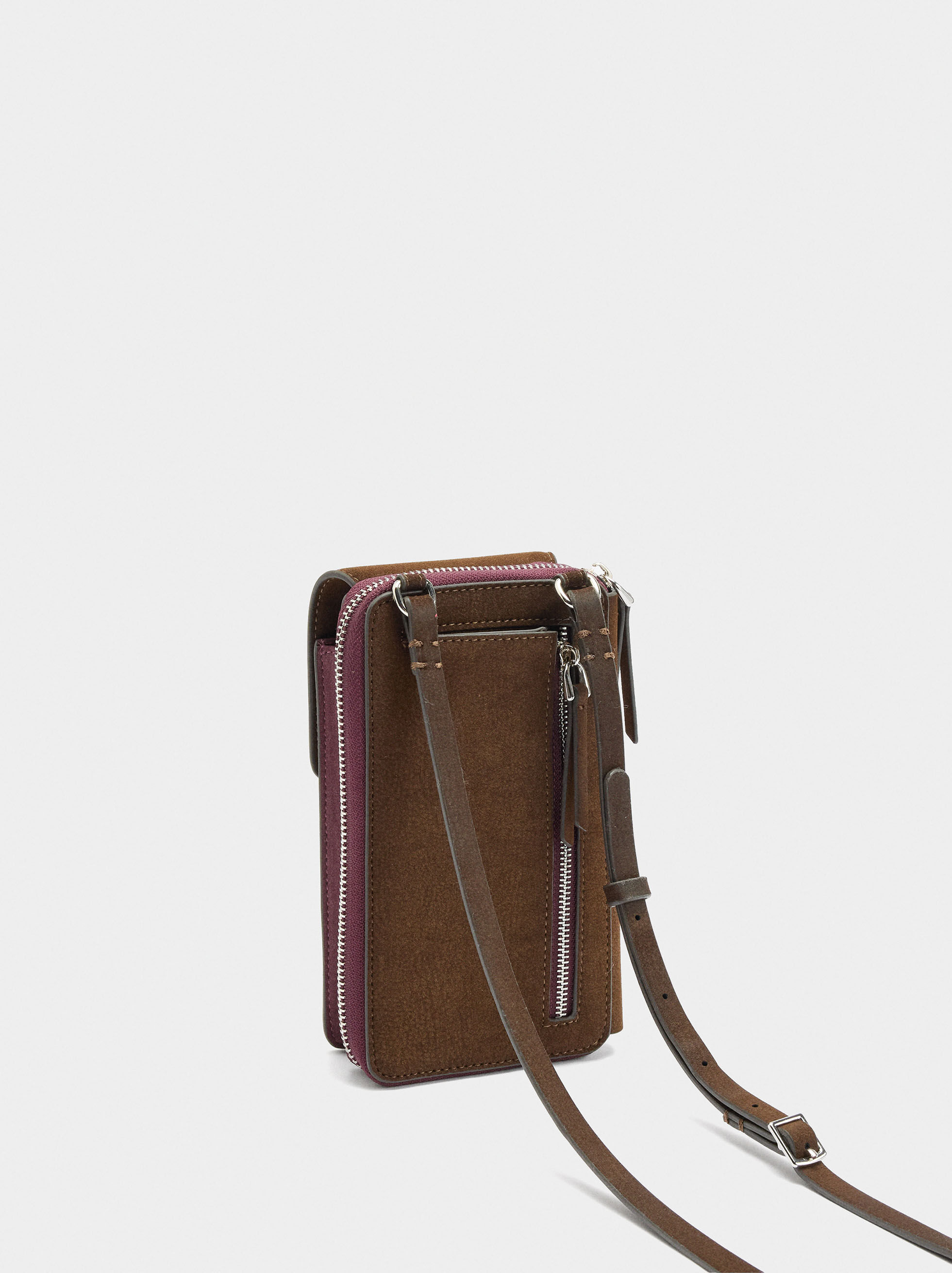 Leather-effect phone bag
