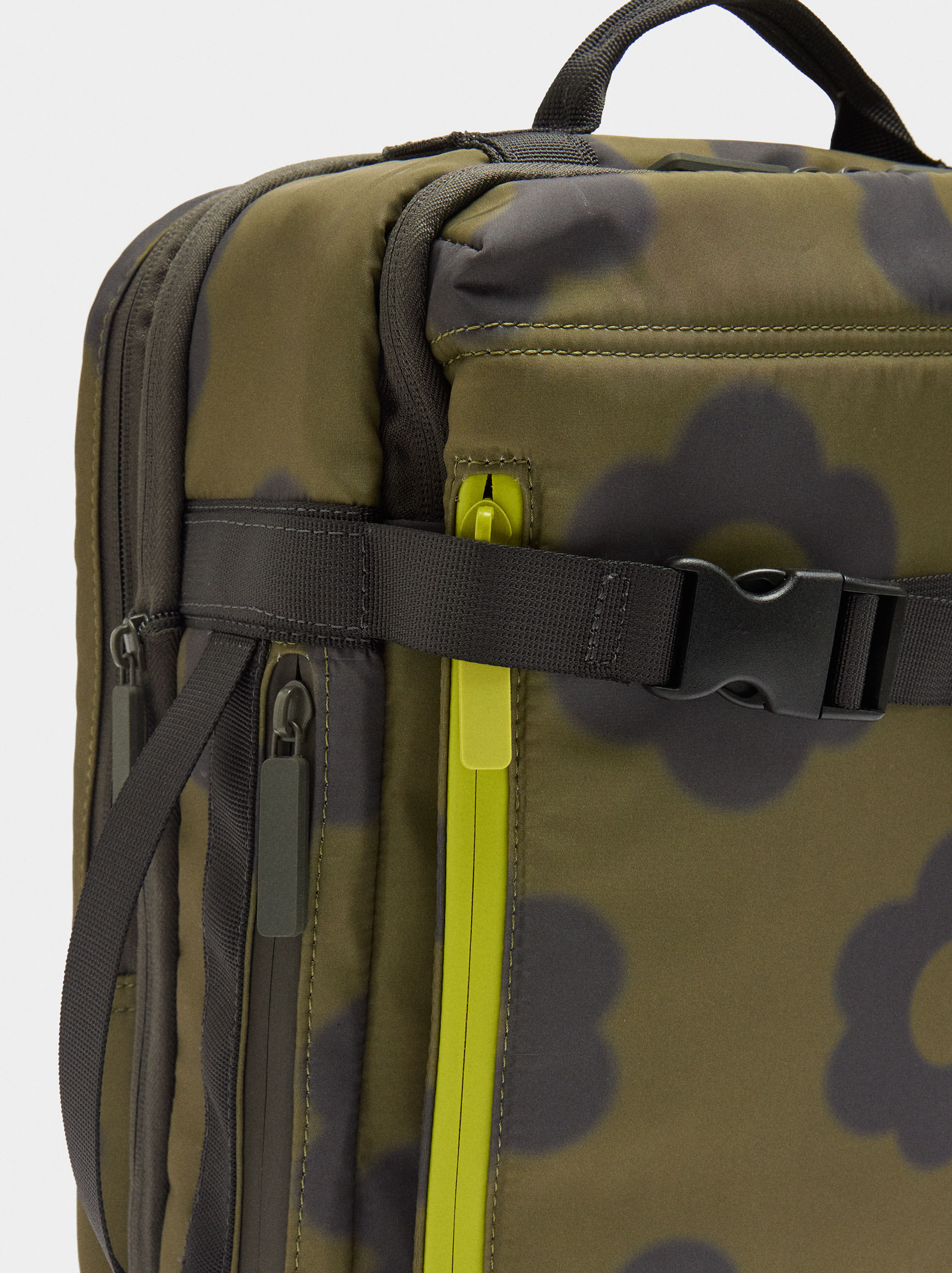 Floral Pattern Nylon Carry-On Backpack