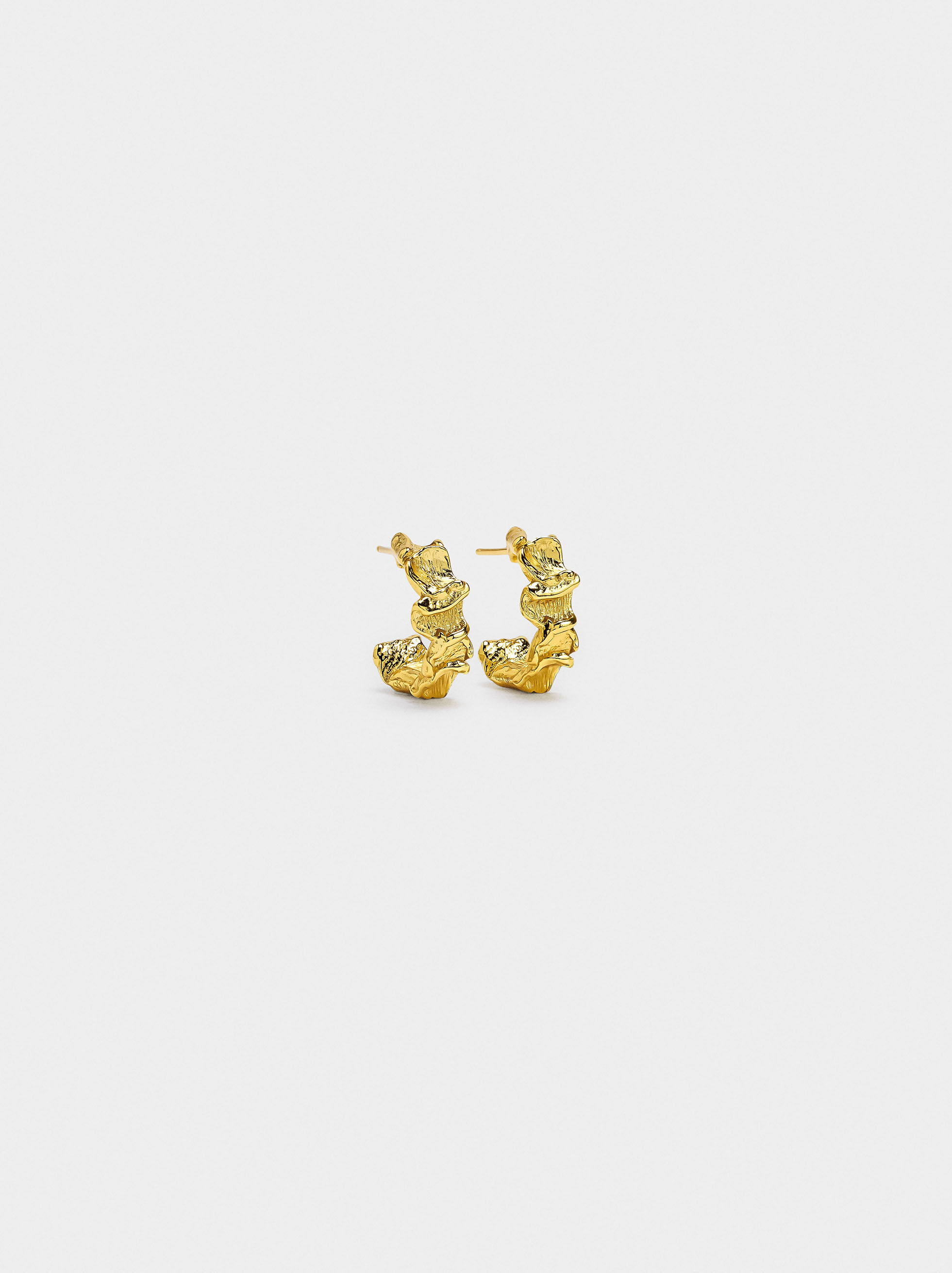 Irregular Hoops - 925 Sterling Silver
