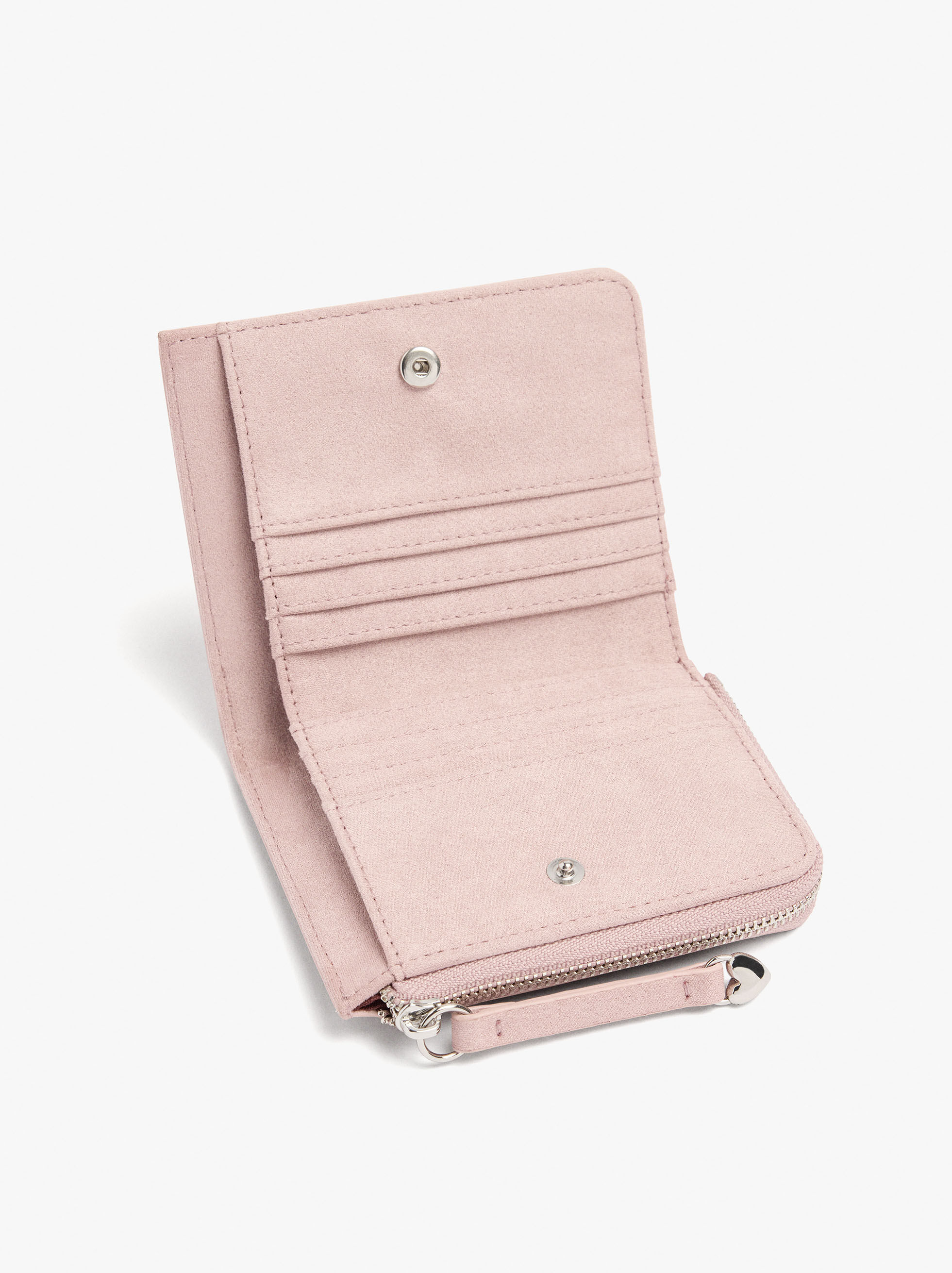 Pouch with heart detail studs