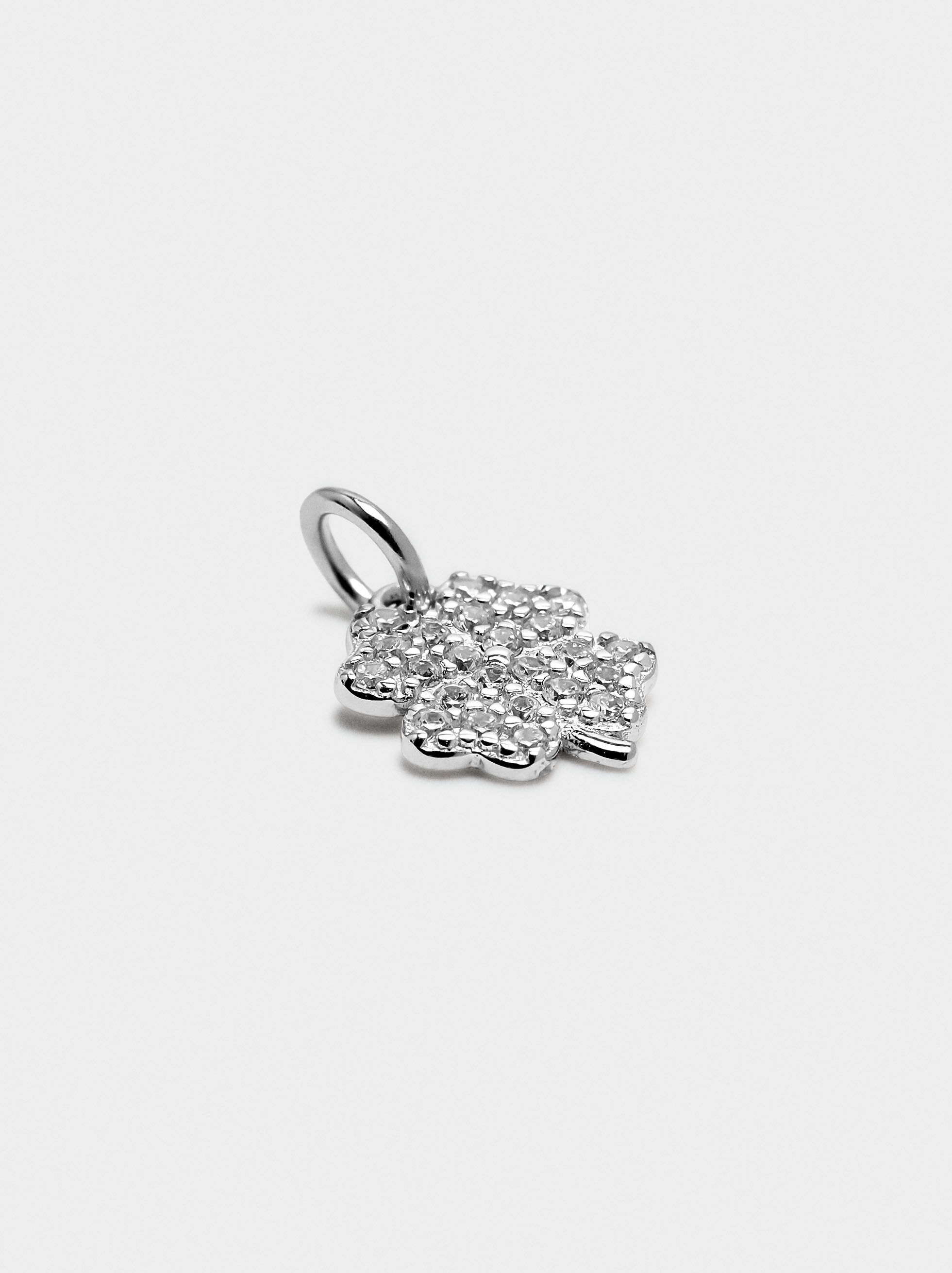 Trinity charm with zirconias - 925 sterling silver