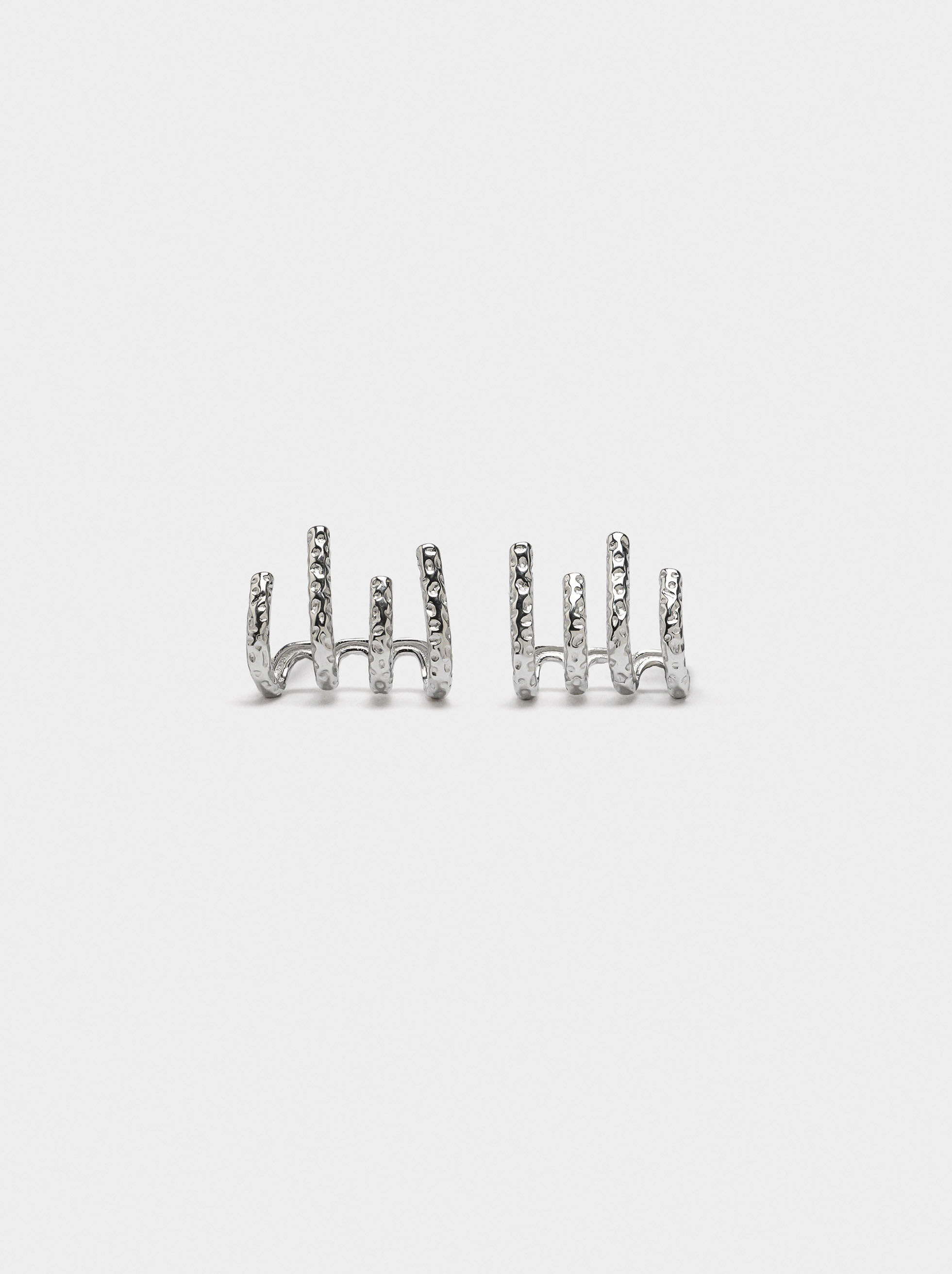Multiple Hoops with Zirconias - 925 Sterling Silver