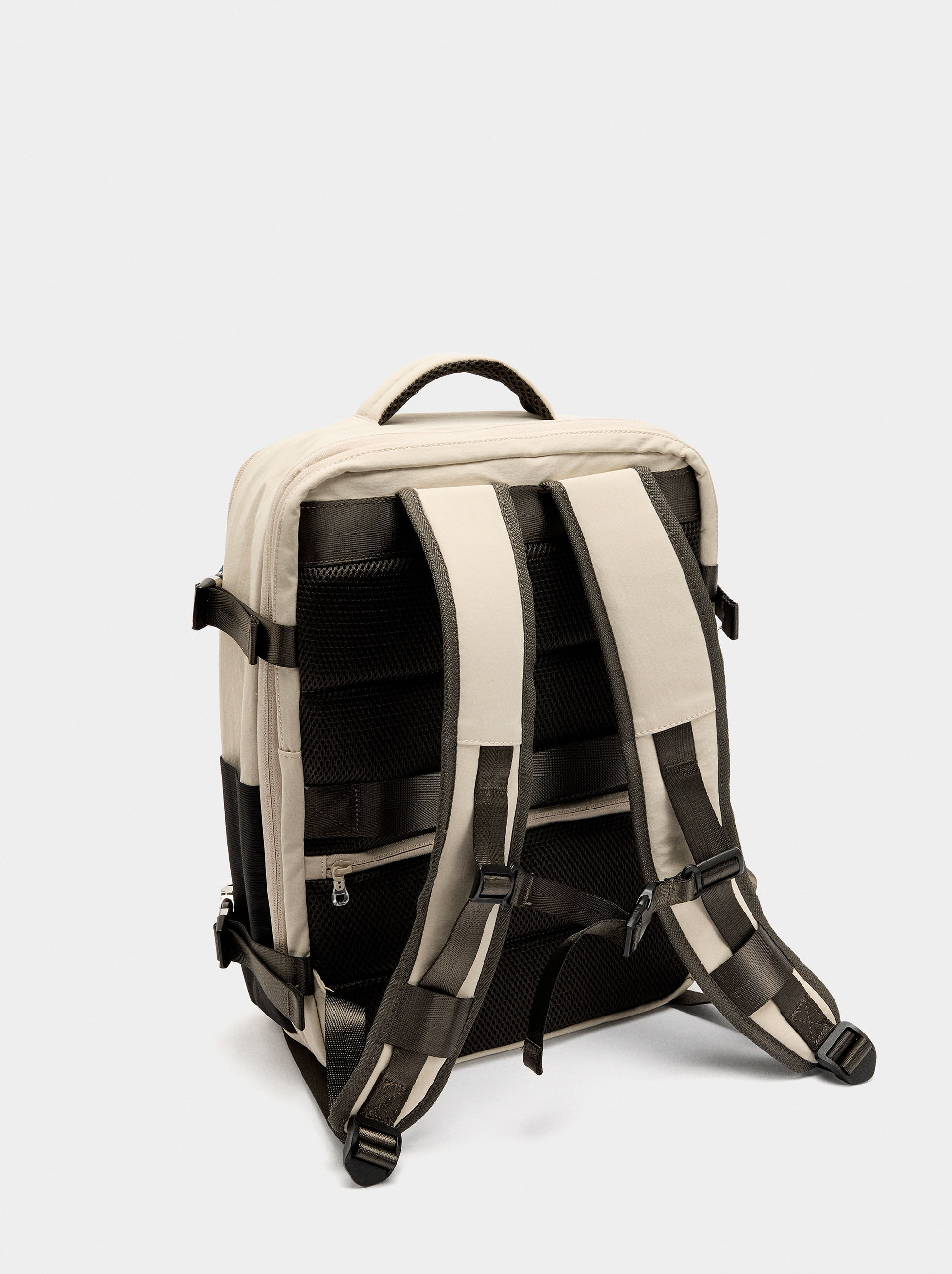Expandable Water-Resistant Nylon Carry-On Backpack