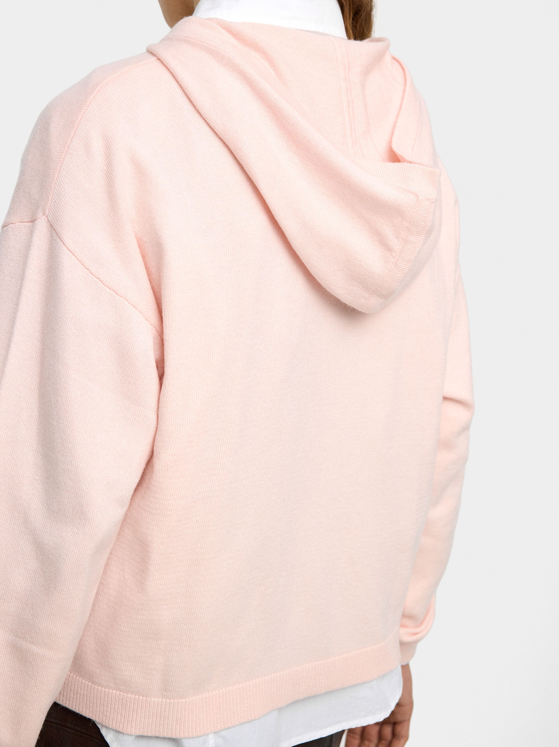 Knitted Hooded Cardigan