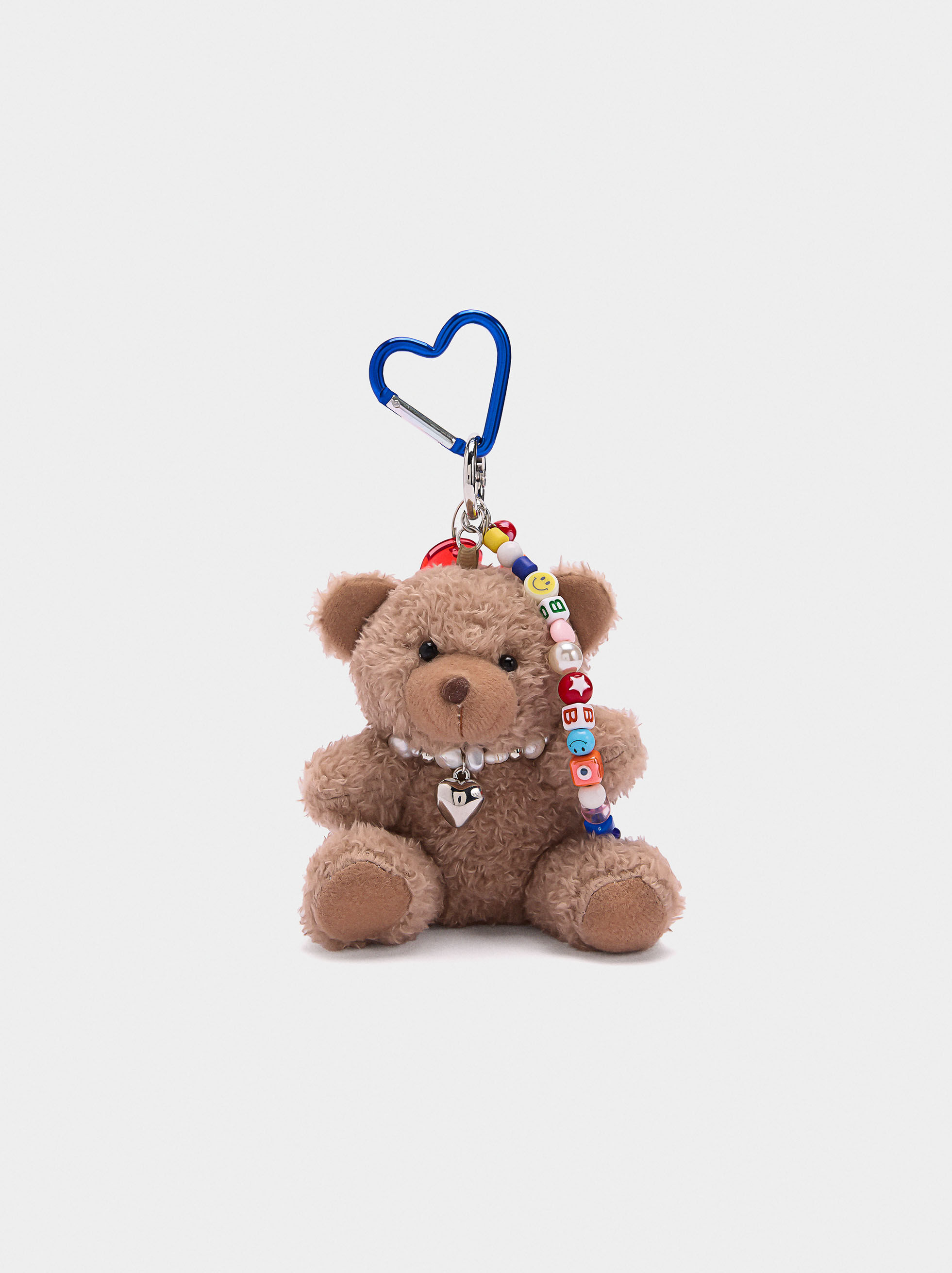 Keychain charm bear with colorful beads